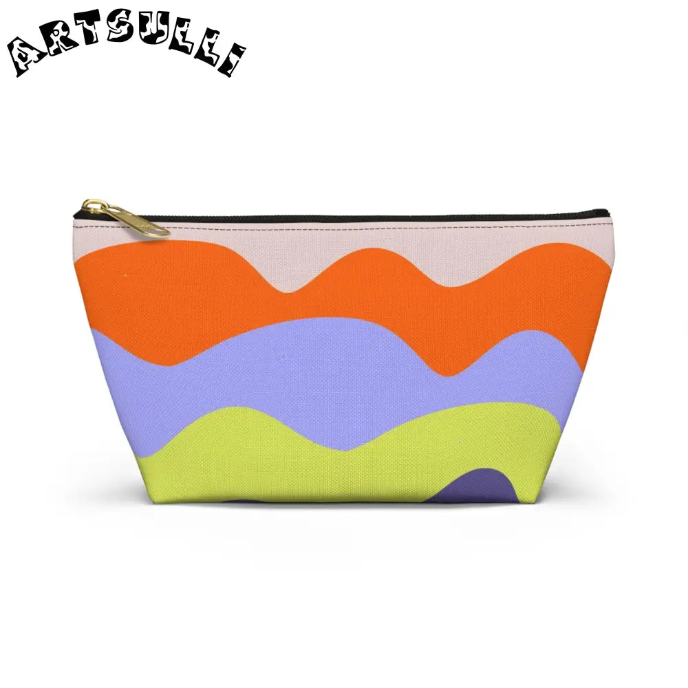 JAKKOUTTHEBXX Waves Red and Blue Accessory Pouch w T-bottom