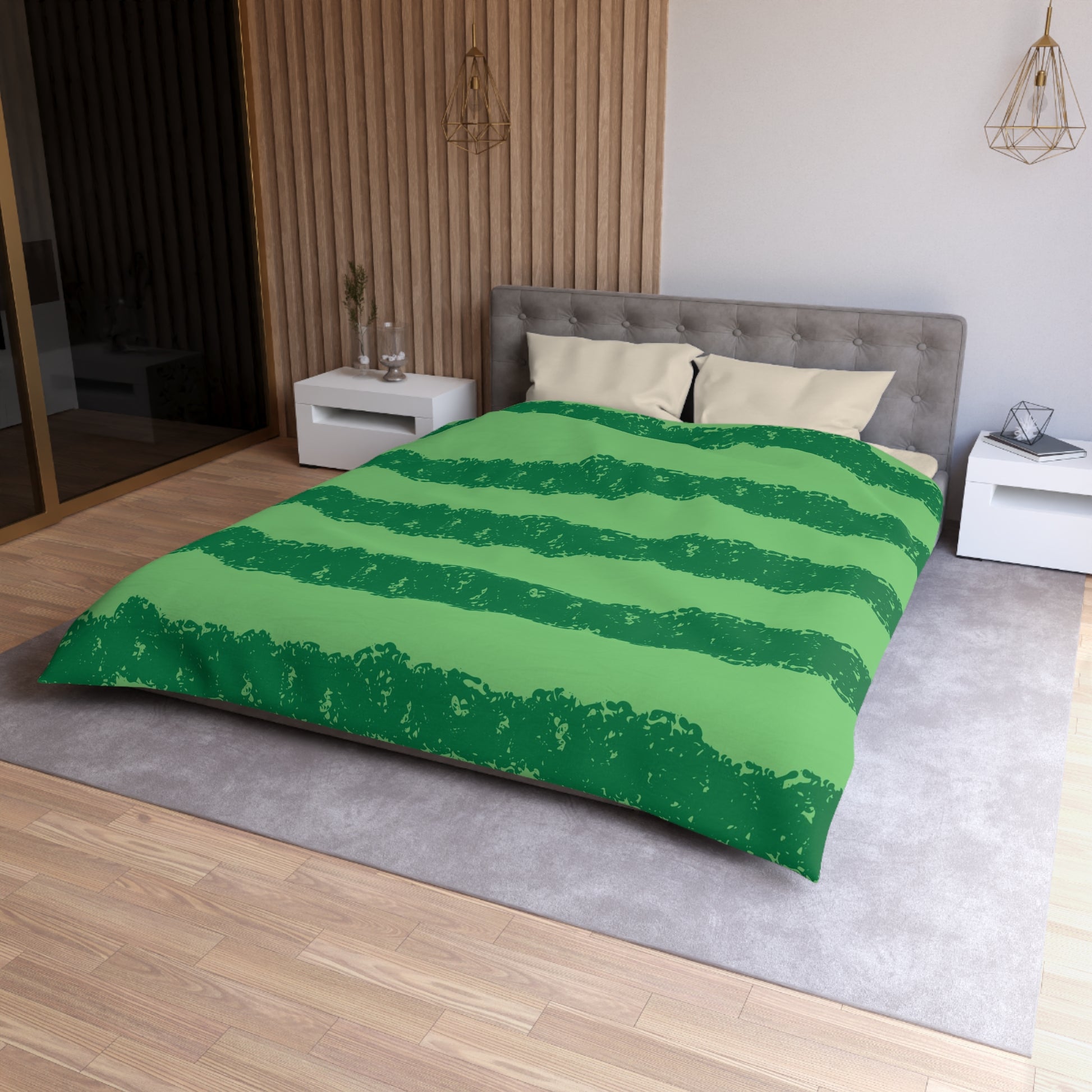 Watermelon Green Microfiber Duvet Cover, Artsulli - Art is Long, Life is Short, Home Decor, , , , , , , 