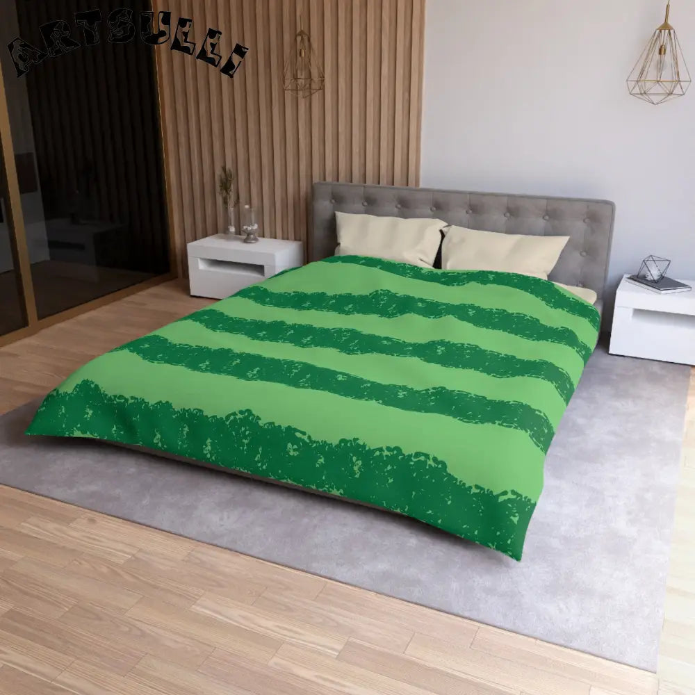 JAKKOUTTHEBXX Watermelon Green Microfiber Duvet Cover JAKKOUTTHEBXX