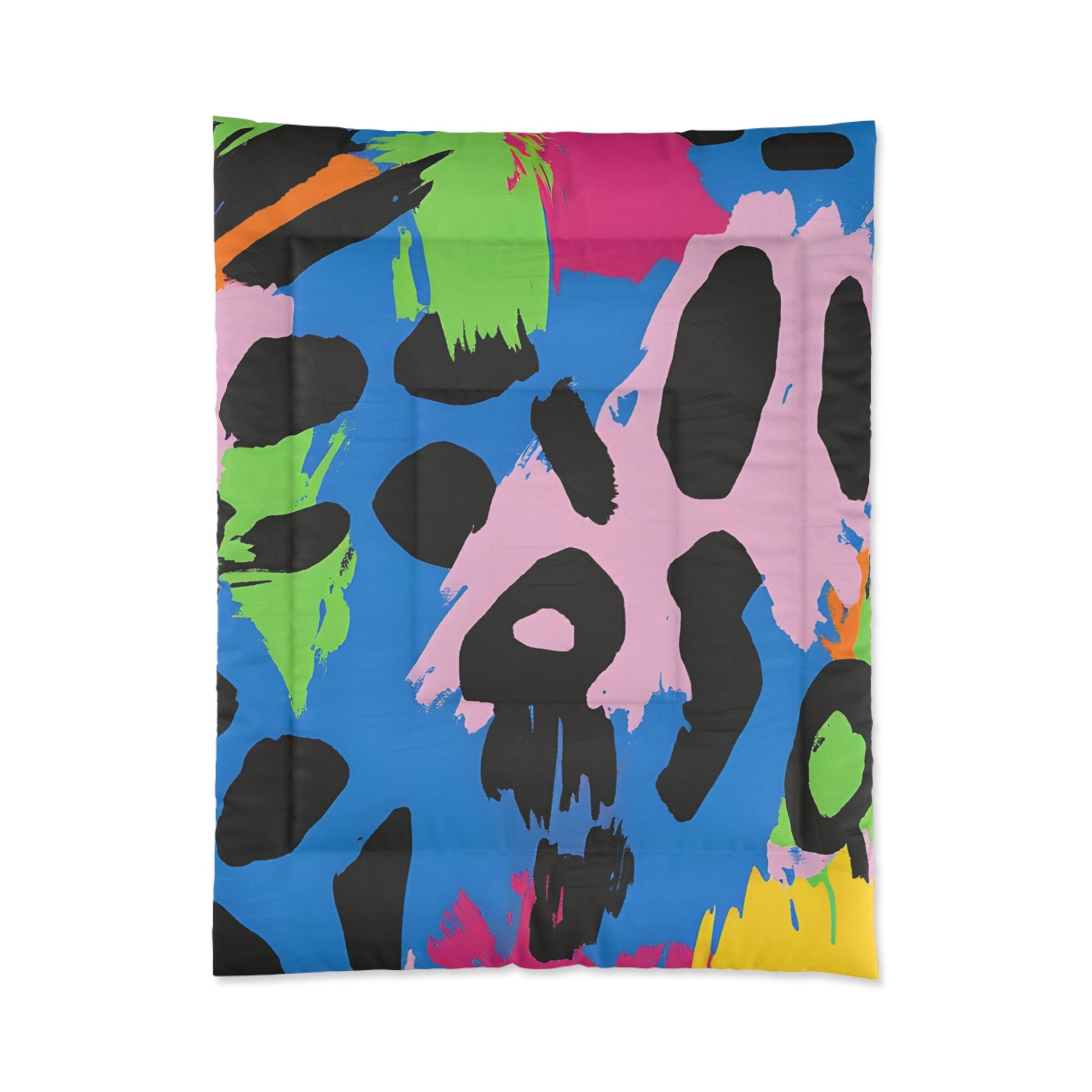 90s Neon Comforter, Artsulli - Art is Long, Life is Short, Home Decor, Size, 68" × 88", , , , , 21343869165598596637