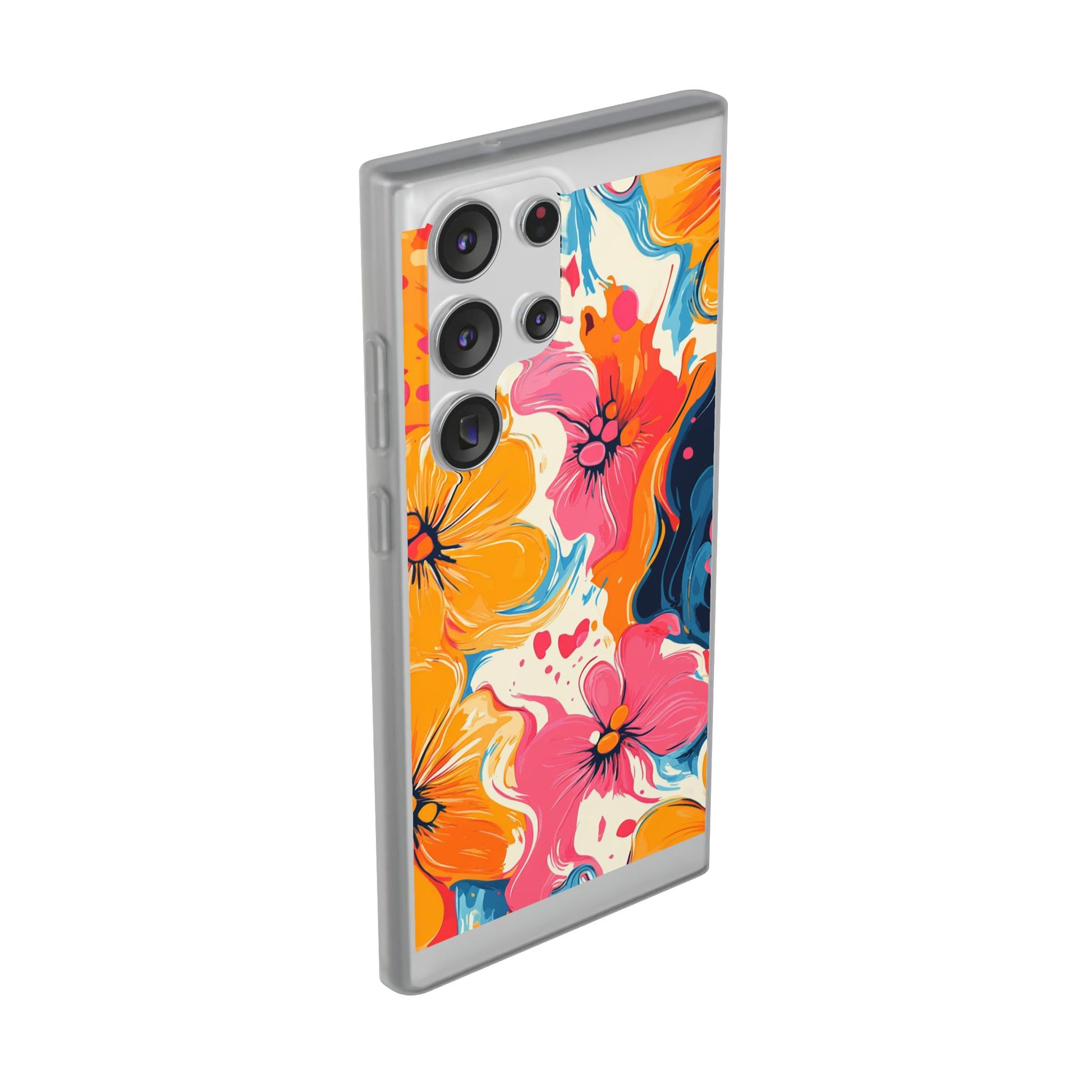 Vibrant Abstract Floral Flexi Case, Artsulli - Art is Long, Life is Short, Phone Case, , , , , , , 