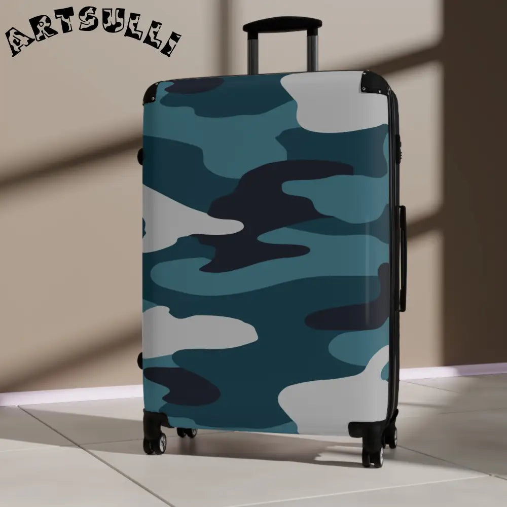 JAKKOUTTHEBXX Blue Camouflage Suitcase JAKKOUTTHEBXX Artsulli - Art