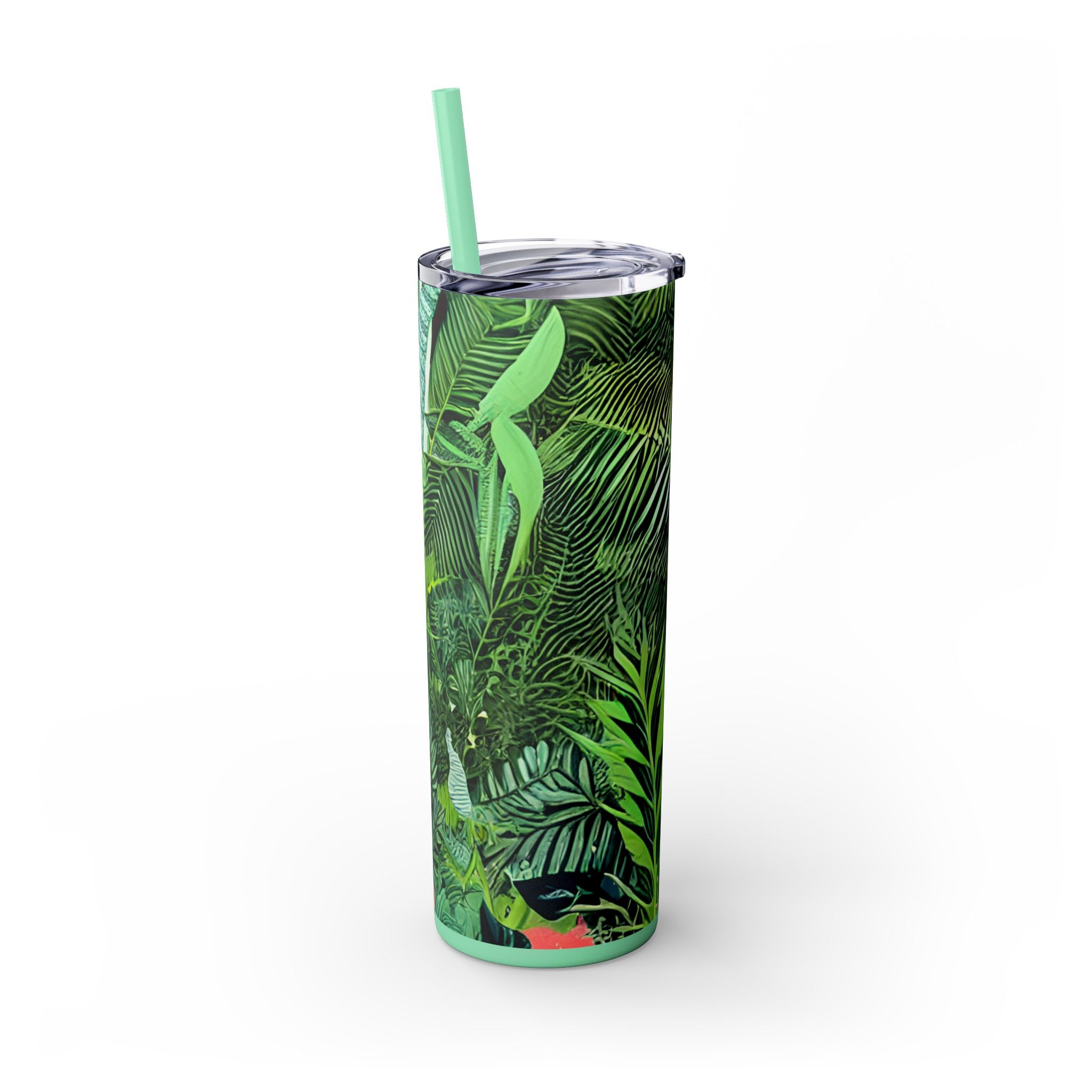 Jungle Zebra Art Skinny Tumbler with Straw, 20oz, Artsulli - Art is Long, Life is Short, Mug, , , , , , , 