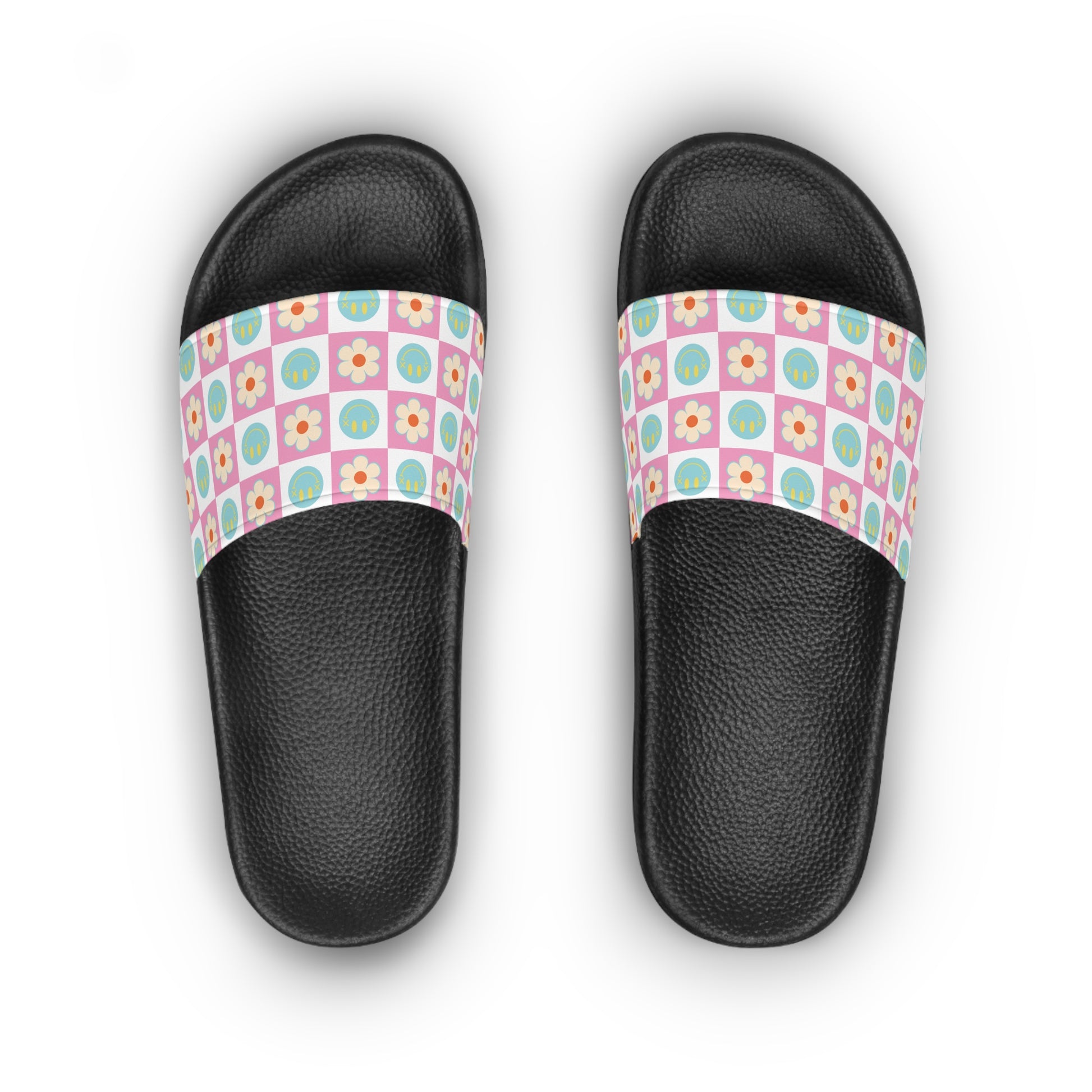 Madotsukis Grin Bloom Women's Slide Sandals, Artsulli - Art is Long, Life is Short, Shoes, , , , , , , 