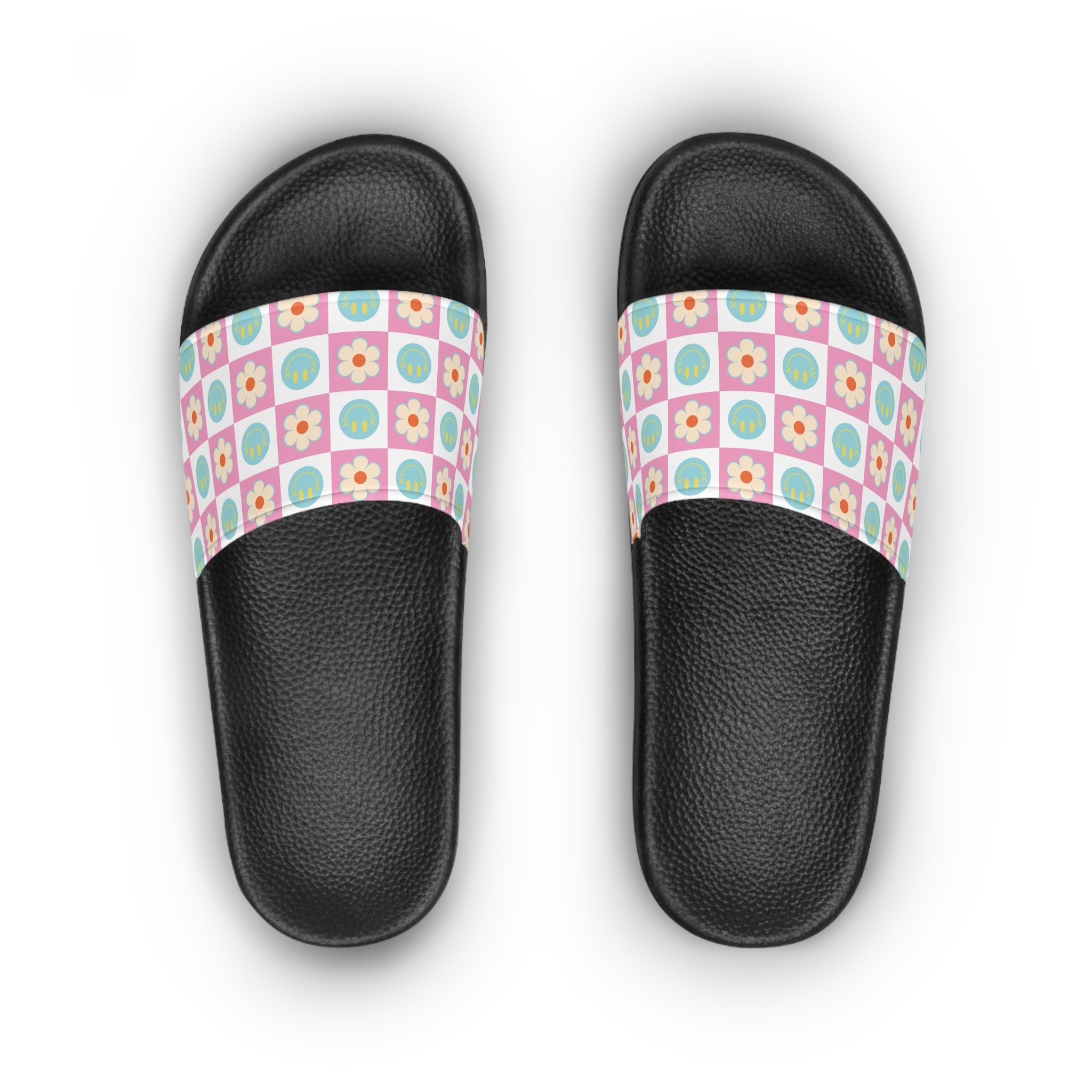 Madotsukis Grin Bloom Women's Slide Sandals, Artsulli - Art is Long, Life is Short, Shoes, , , , , , , 