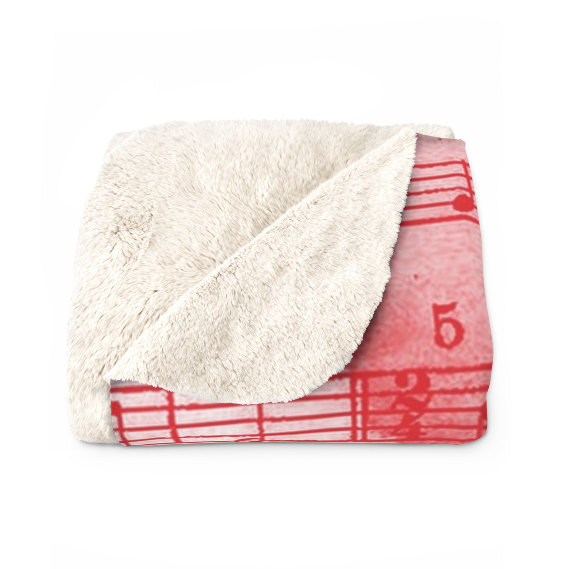 Drip Spill Type Beat Sheet Music Red Sherpa Fleece Blanket, Artsulli - Art is Long, Life is Short, Home Decor, , , , , , , 