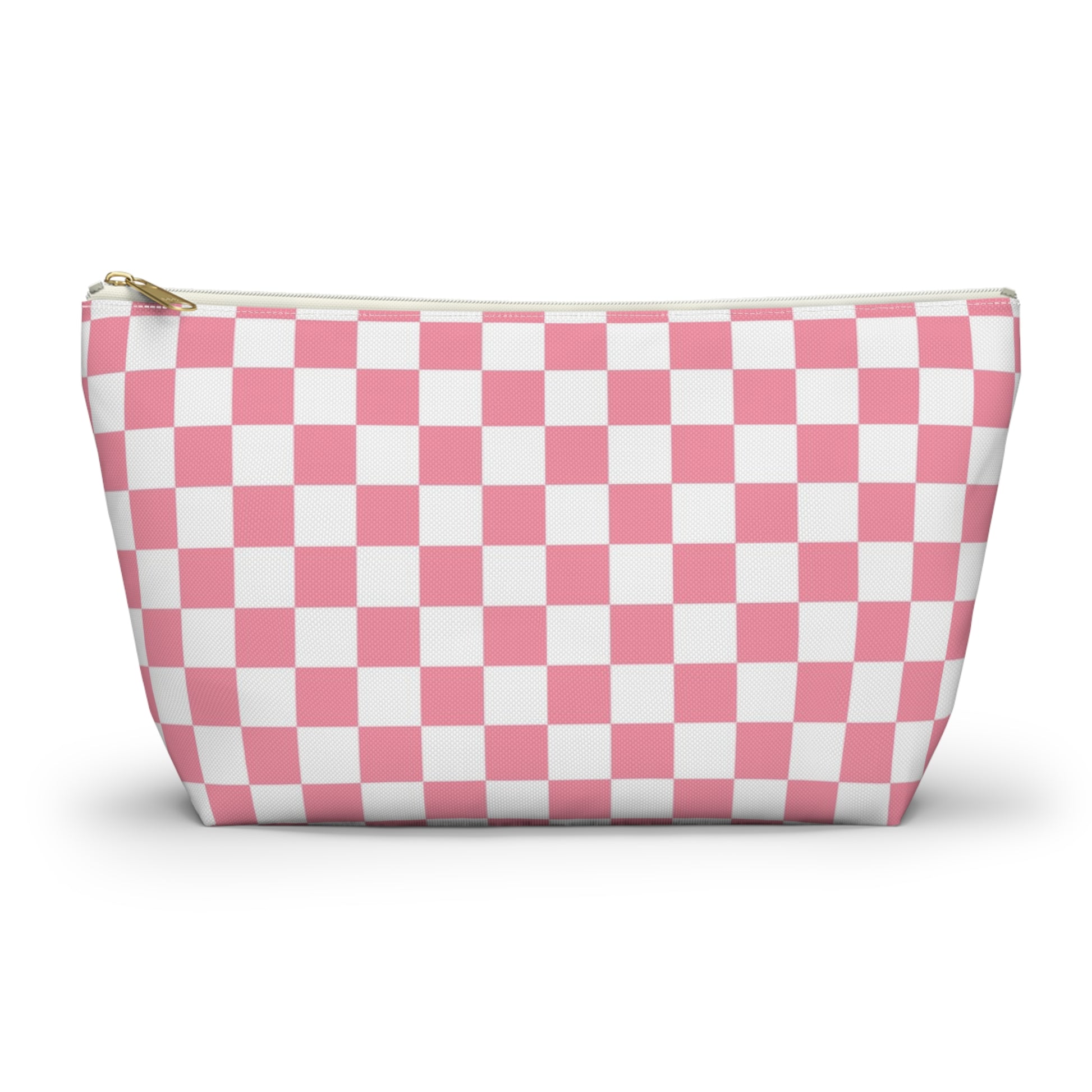 Brigandine Checkered Scene Accessory Pouch w T-bottom, Artsulli - Art is Long, Life is Short, Bags, Size, Large, Color, White zipper, , , 13891941238402296029