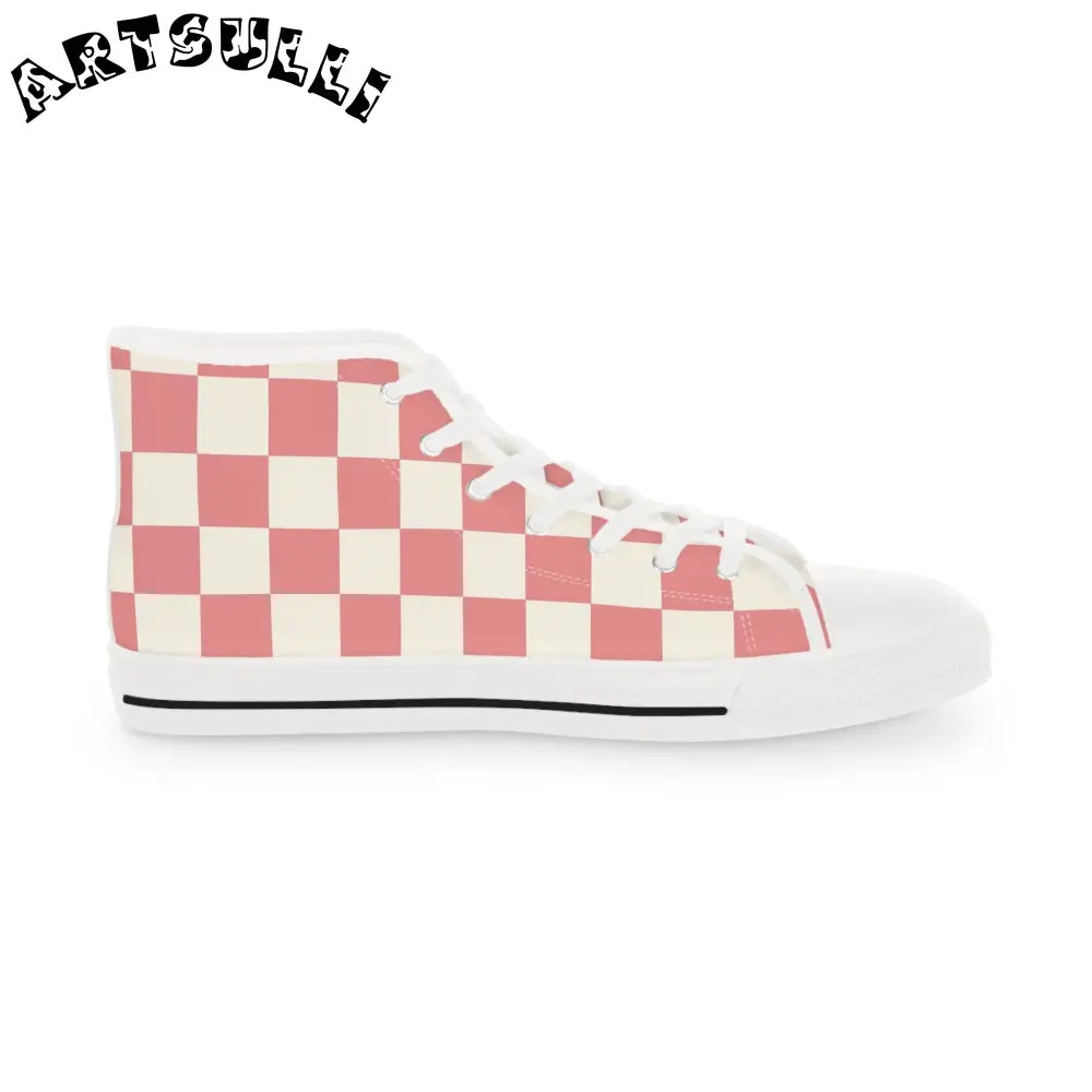 JAKKOUTTHEBXX Retro Checkered Grassland Sprites II Men’s High Top