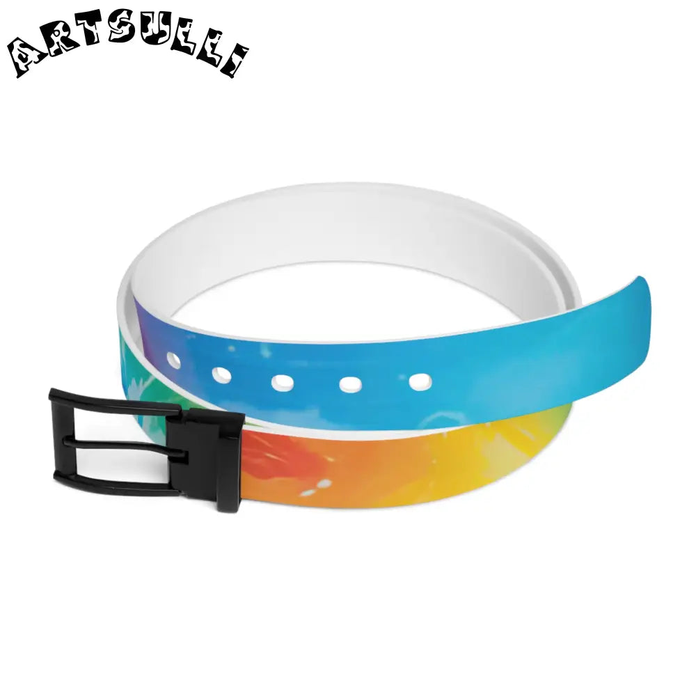 JAKKOUTTHEBXX Rainbow Pattern Cut to Size Belt 2025