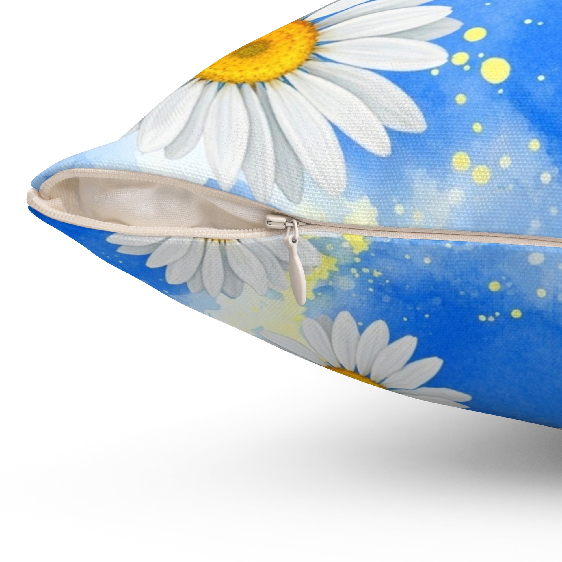 Daisies Spun Polyester Square Pillow, Artsulli - Art is Long, Life is Short, Home Decor, , , , , , , 