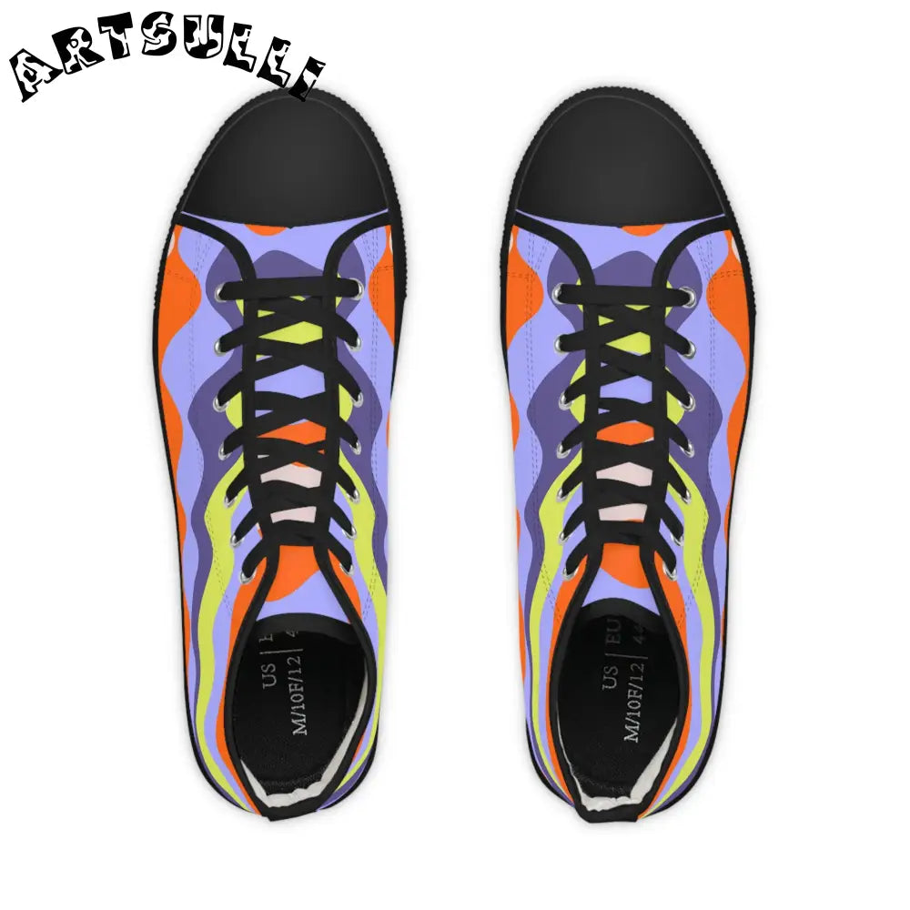 JAKKOUTTHEBXX Waves II Red and Blue Men’s High Top Sneakers