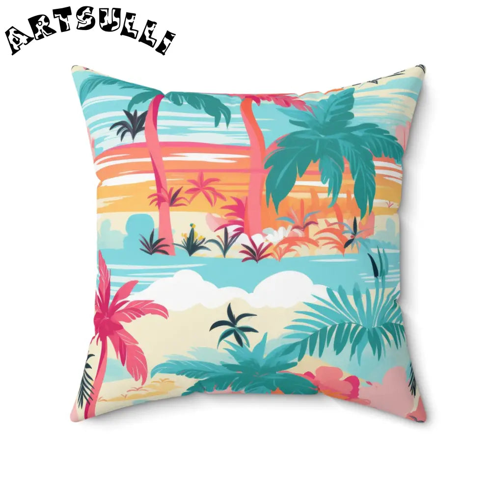 JAKKOUTTHEBXX Tropical Palm Beach Paradise Multi-Color Spun
