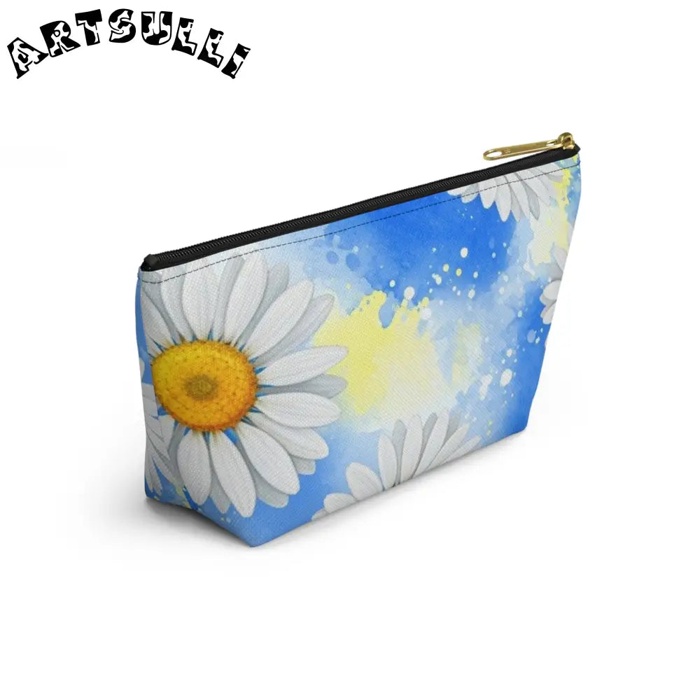 JAKKOUTTHEBXX Daisies Accessory Pouch w T-bottom JAKKOUTTHEBXX