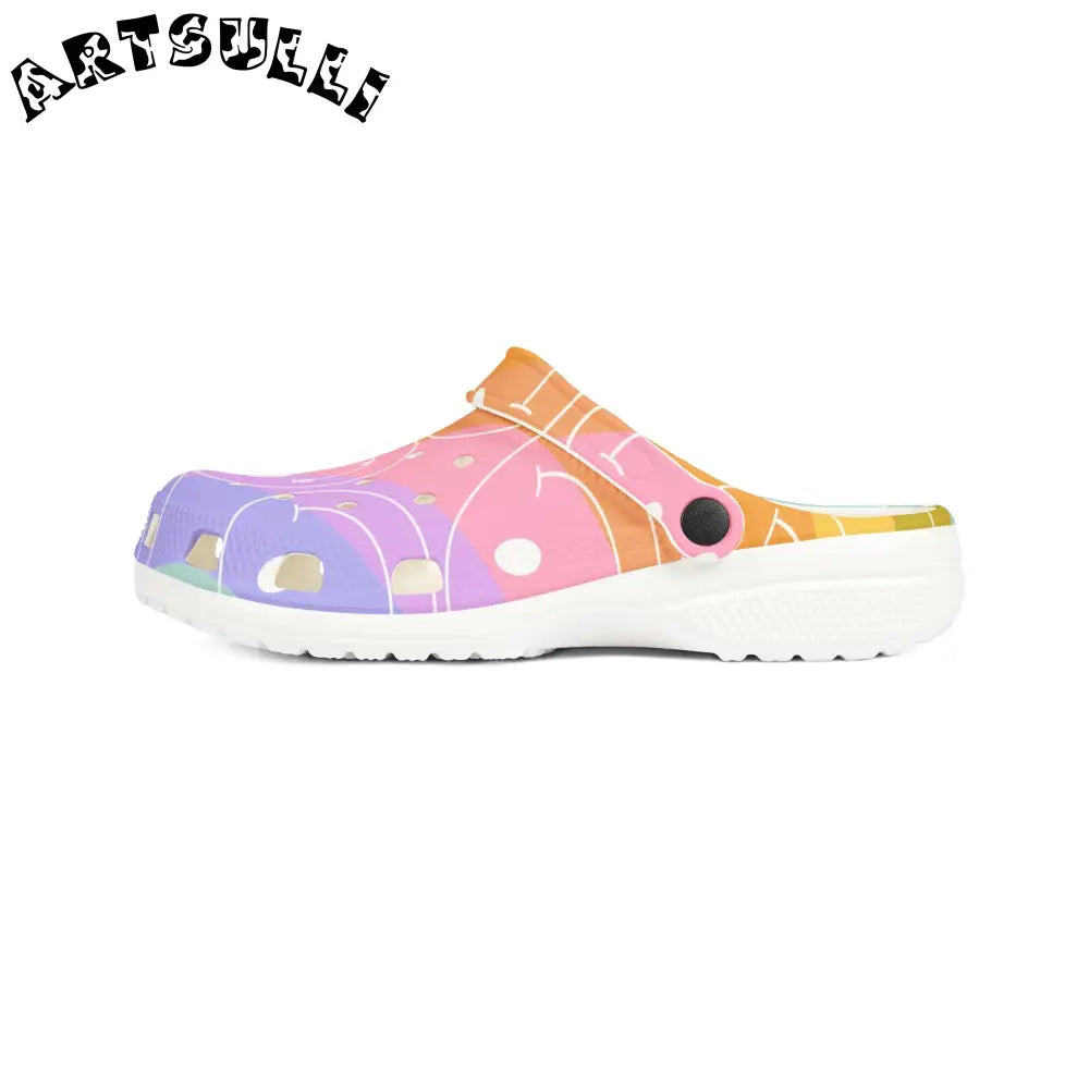 JAKKOUTTHEBXX Smiley Face x Rainbow Stripes Multi-Color EVA Foam