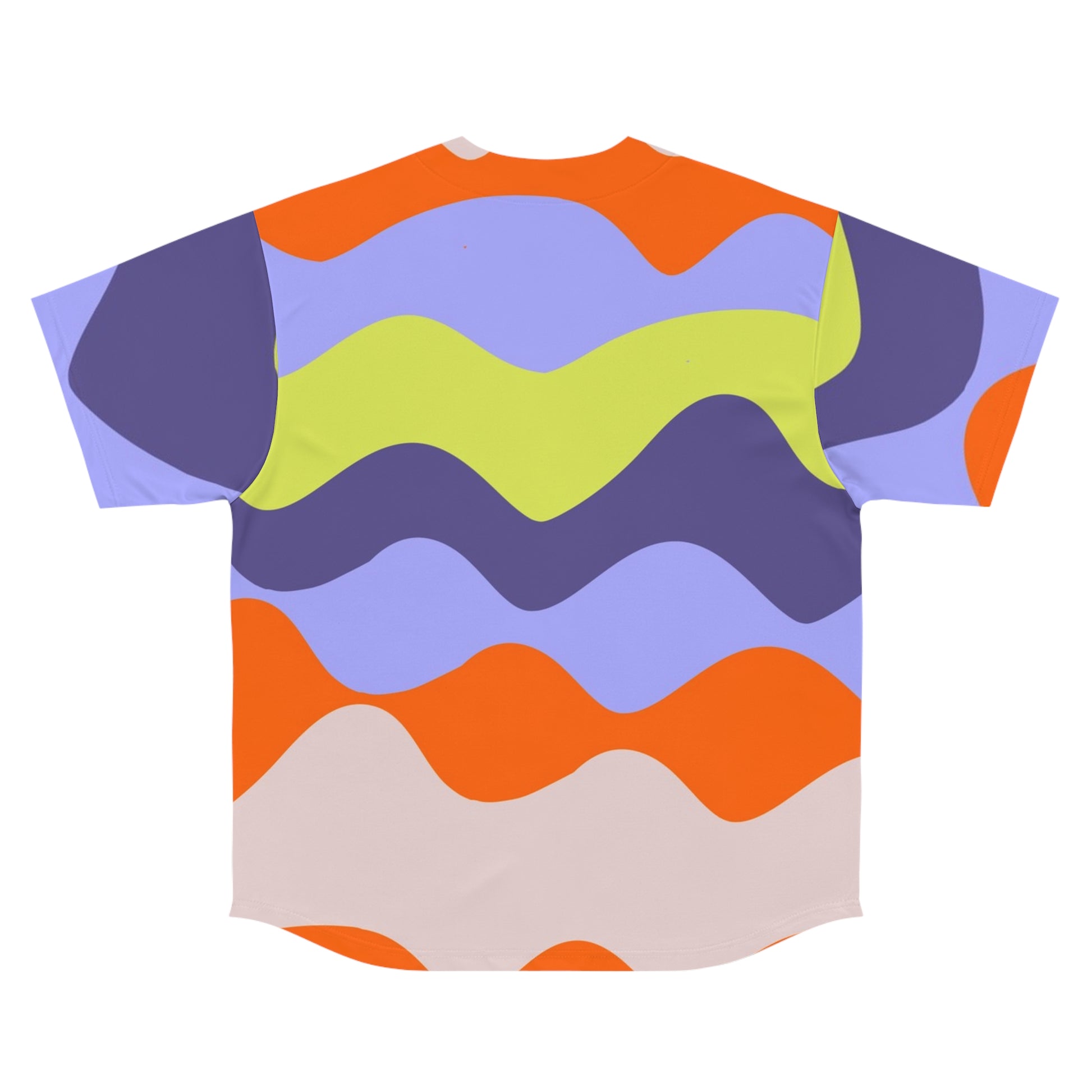 Waves Red and Blue Men's Baseball Jersey (AOP), Artsulli - Art is Long, Life is Short, All Over Prints, , , , , , , 