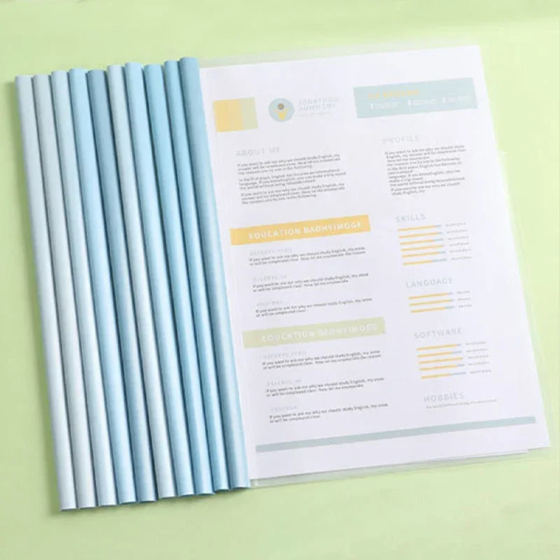 Buy The Best By Artsulli - Art is Long Life Short - 10pcs Transparent File Document Thicken Draw Rod A4 Folder Test Paper Storage Bag Clip