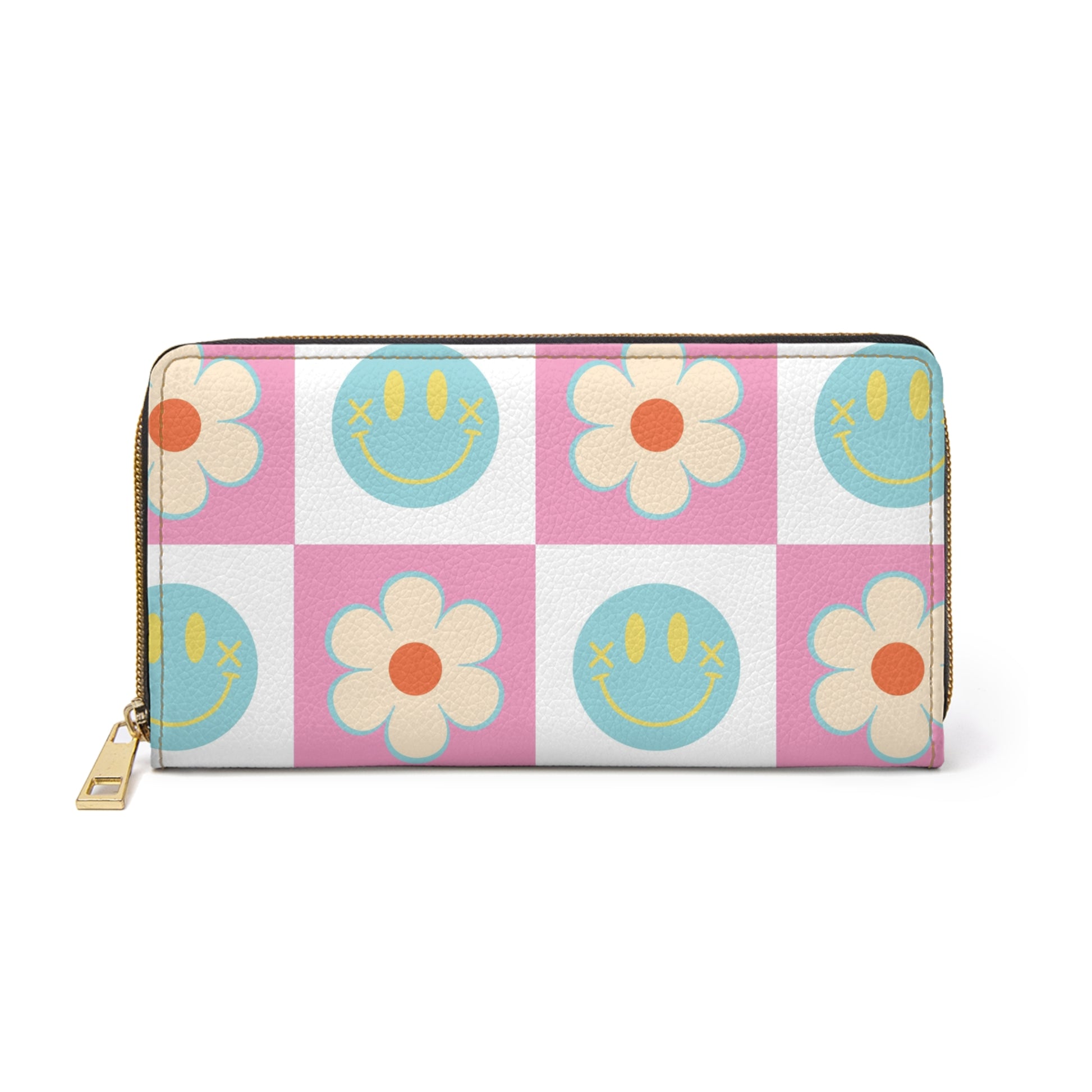 Madotsukis Grin Bloom Zipper Wallet, Artsulli - Art is Long, Life is Short, Accessories, Size, One size, Color, White, , , 27839259254629201373