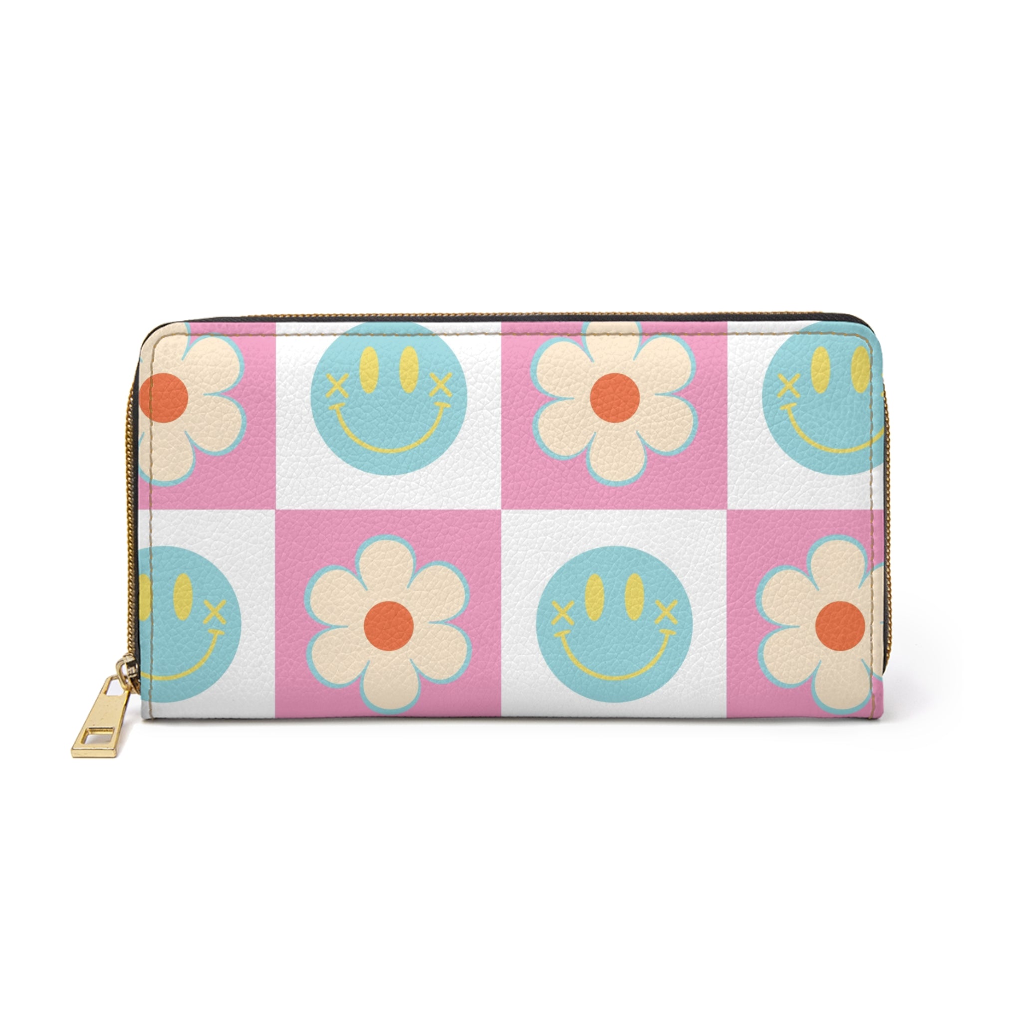 Madotsukis Grin Bloom Zipper Wallet, Artsulli - Art is Long, Life is Short, Accessories, Size, One size, Color, White, , , 27839259254629201373