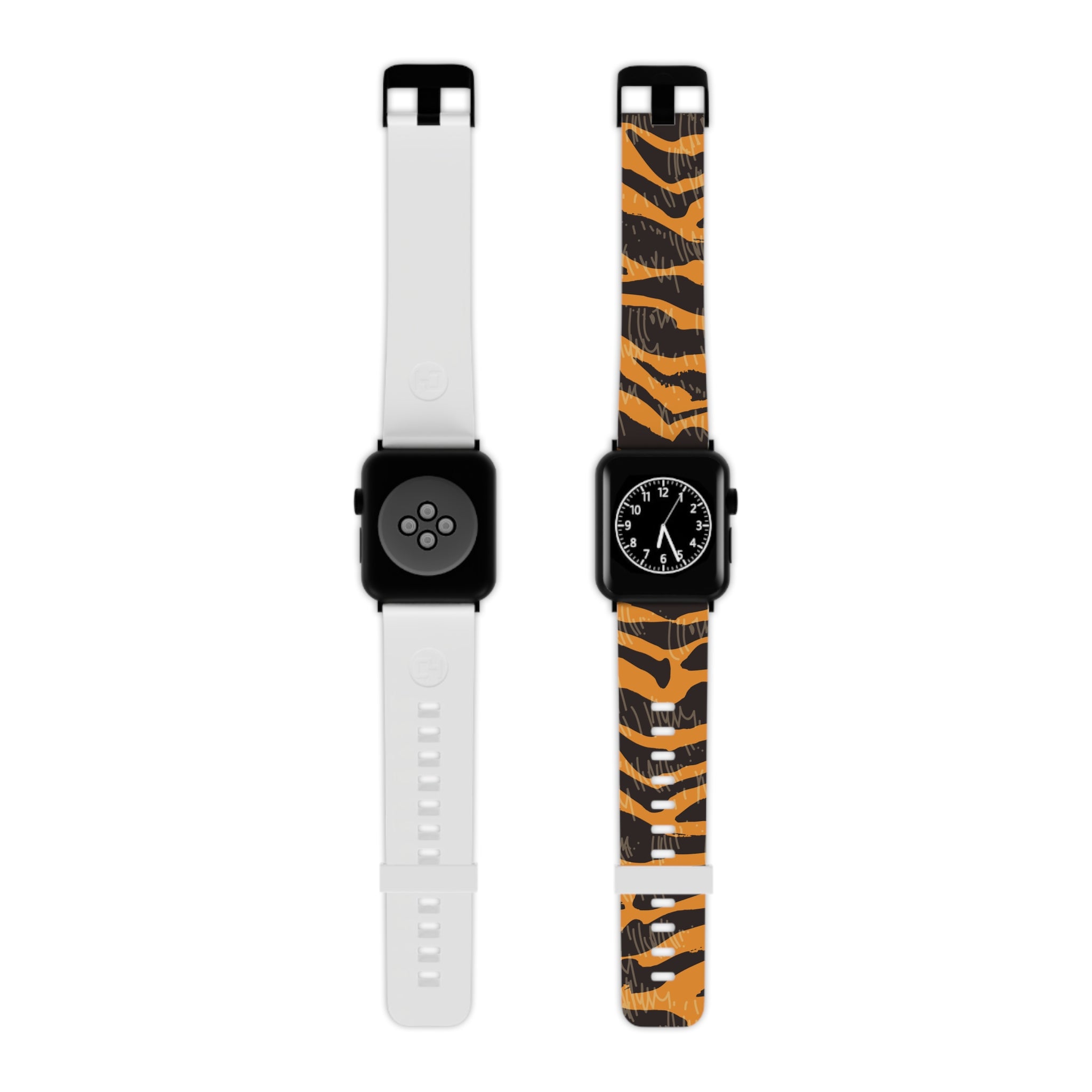 Tiger Scratches Orange & Black Watch Band for Apple Watch, Artsulli - Art is Long, Life is Short, Accessories, Size, 7.5'' × 0.75'' / 42 - 44 mm, Color, Black, , , 13088979425402