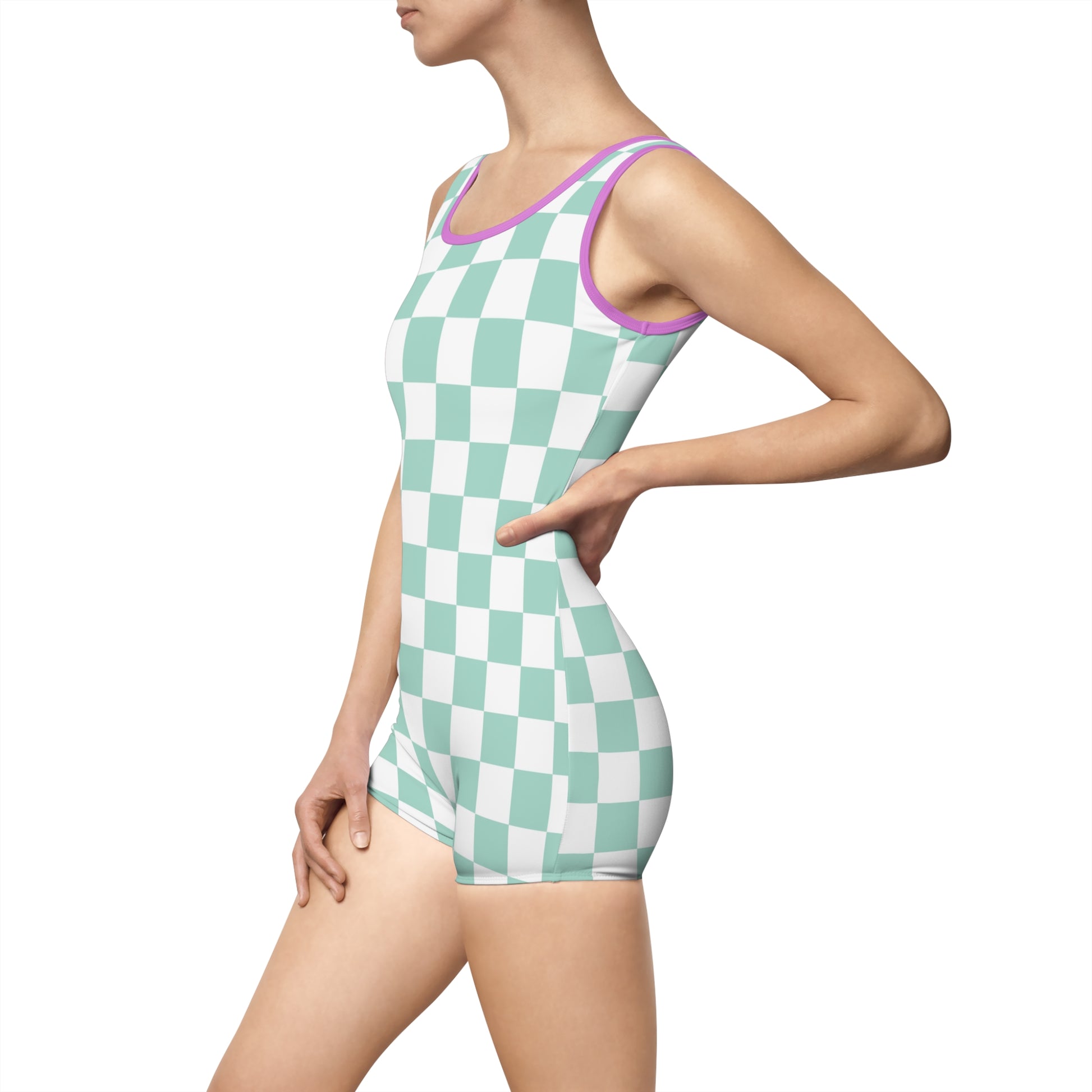 Chessboard II Women's Vintage Swimsuit (AOP), Artsulli - Art is Long, Life is Short, All Over Prints, , , , , , , 