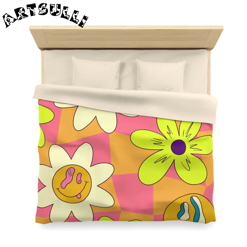 JAKKOUTTHEBXX Trippy Sour Face Rave Microfiber Duvet Cover
