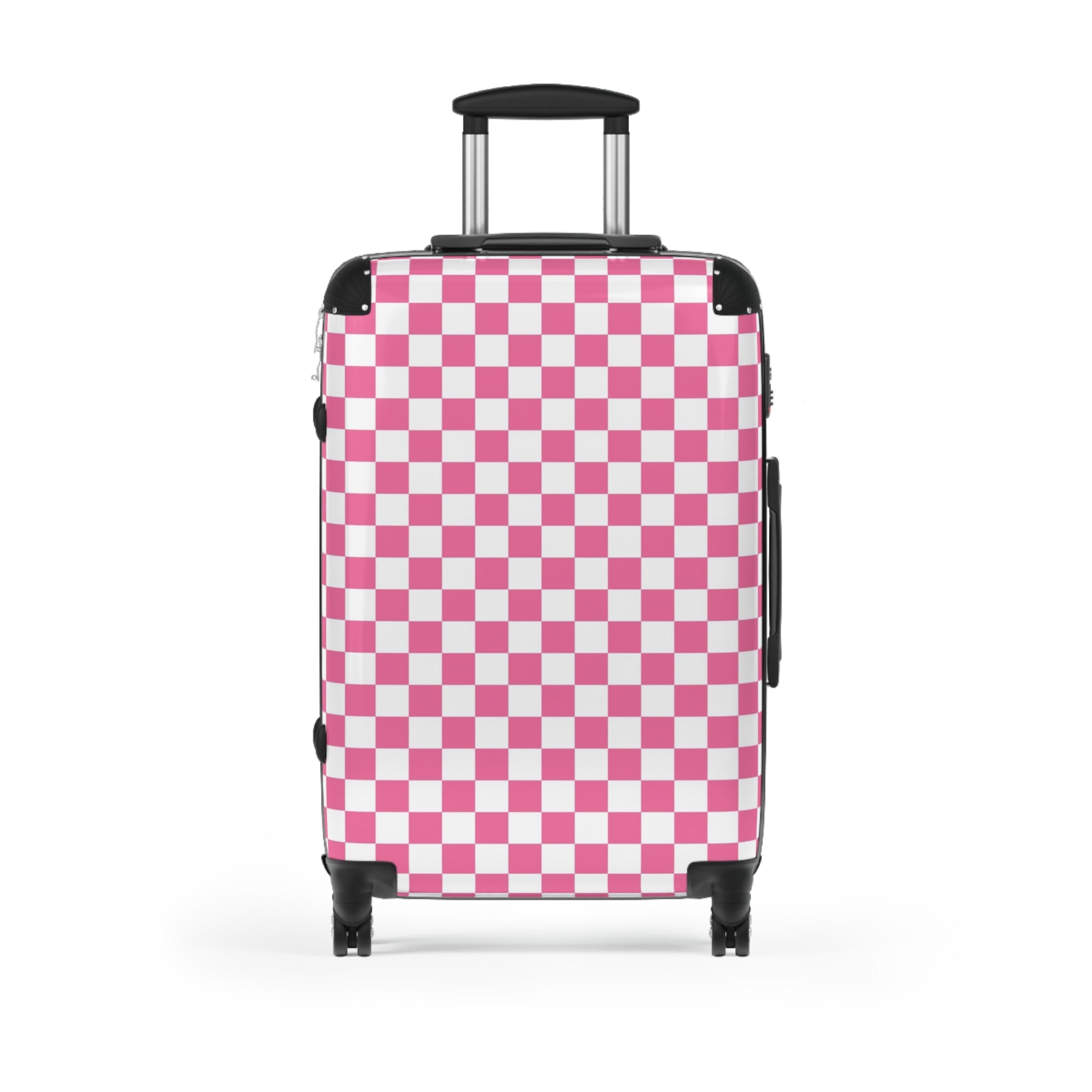 Yuyushiki Pink Check Suitcase, Artsulli - Art is Long, Life is Short, Bags, Size, Medium, Color, Black, , , 25175315848075249511