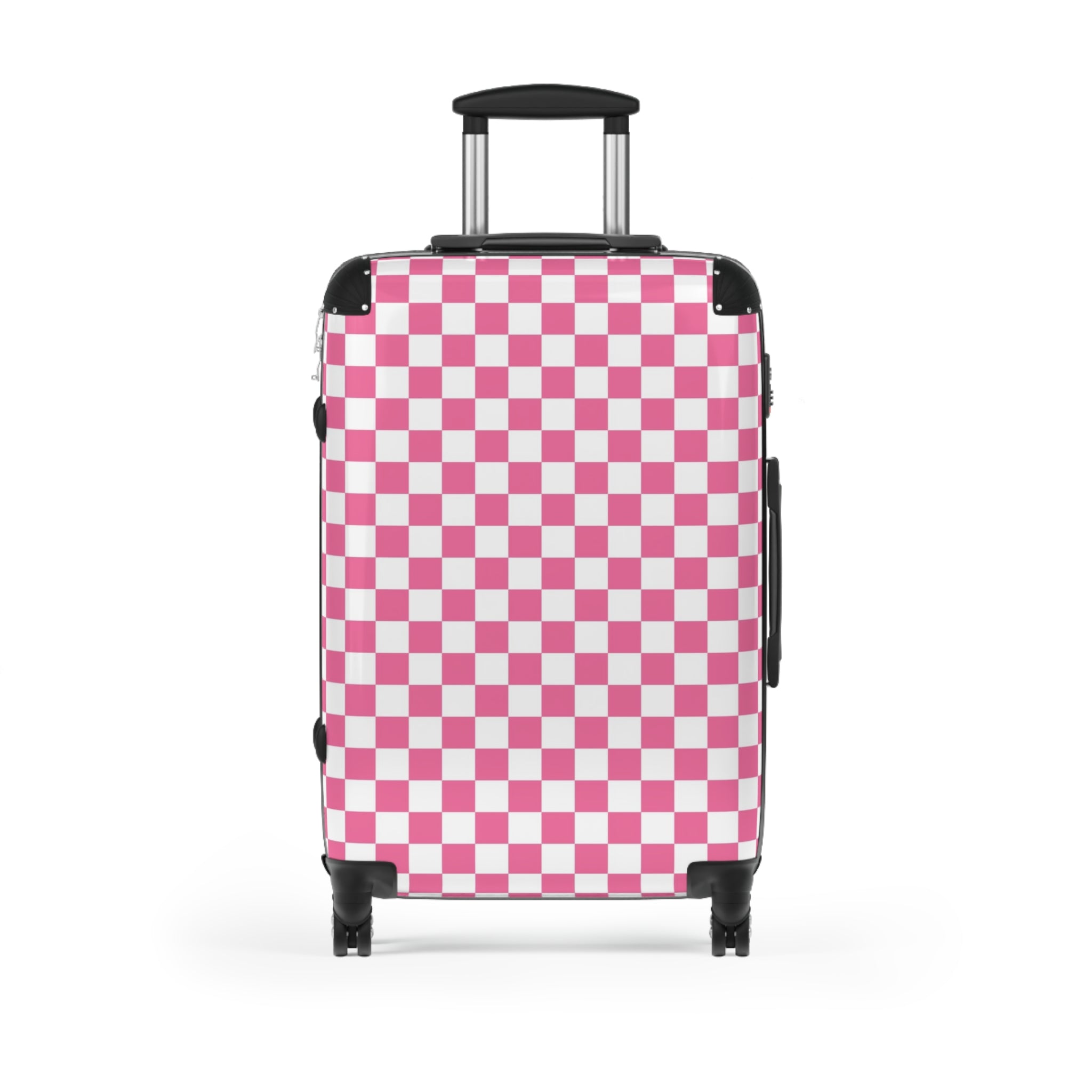 Yuyushiki Pink Check Suitcase, Artsulli - Art is Long, Life is Short, Bags, Size, Medium, Color, Black, , , 25175315848075249511