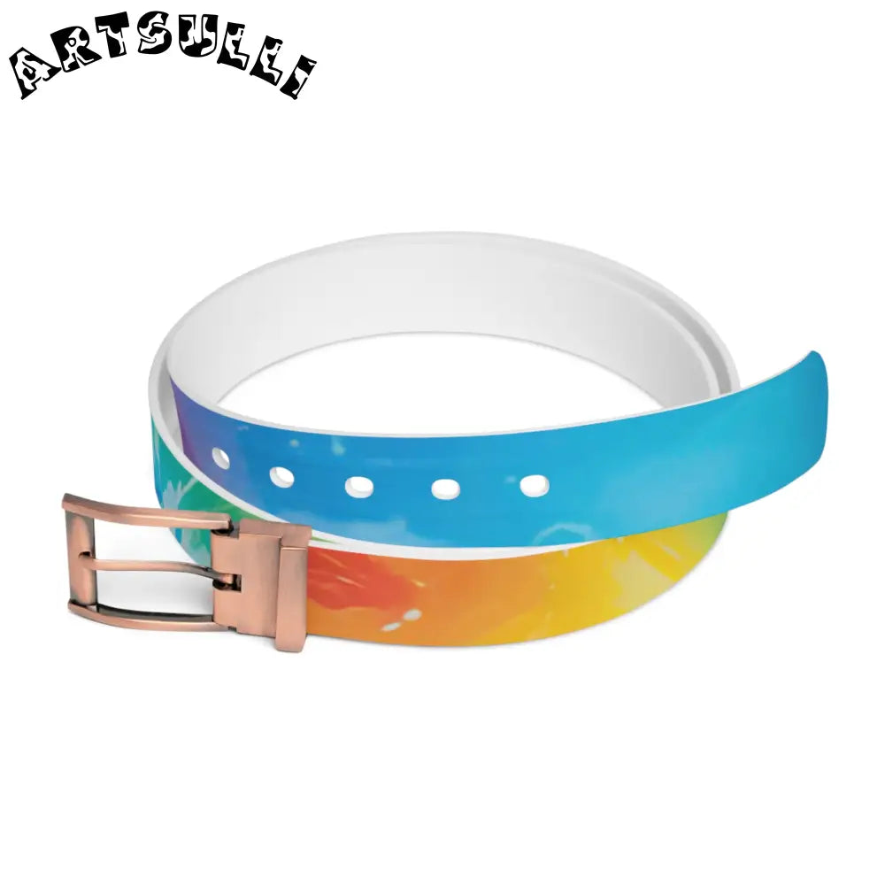 JAKKOUTTHEBXX Rainbow Pattern Cut to Size Belt 2025