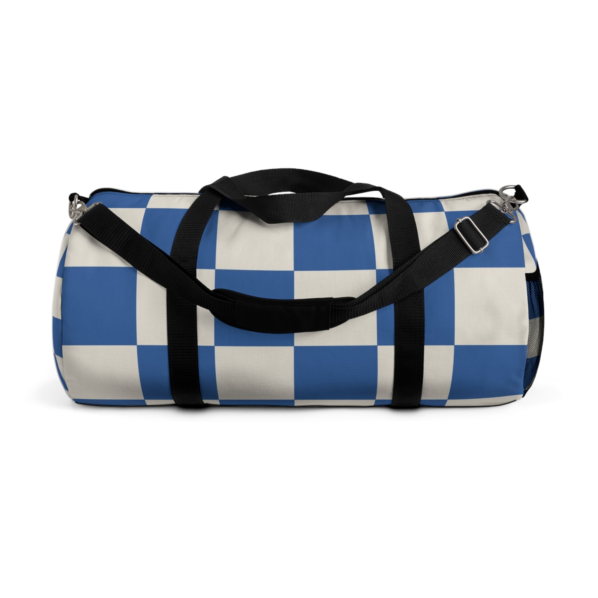 Checkerboard Blue Duffel Bag, Artsulli - Art is Long, Life is Short, Bags, Size, Large, , , , , 32537499550852491267