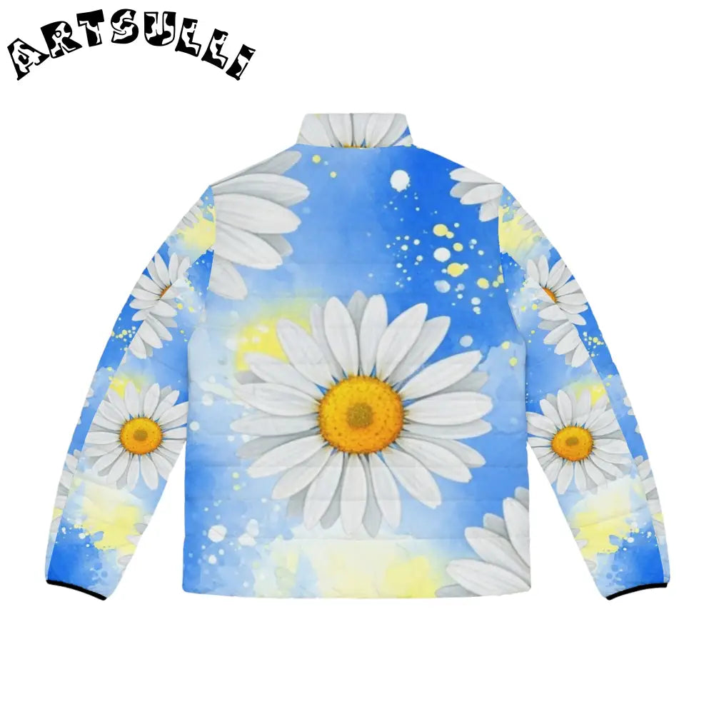 JAKKOUTTHEBXX Daisies Men’s Puffer Jacket (AOP) JAKKOUTTHEBXX