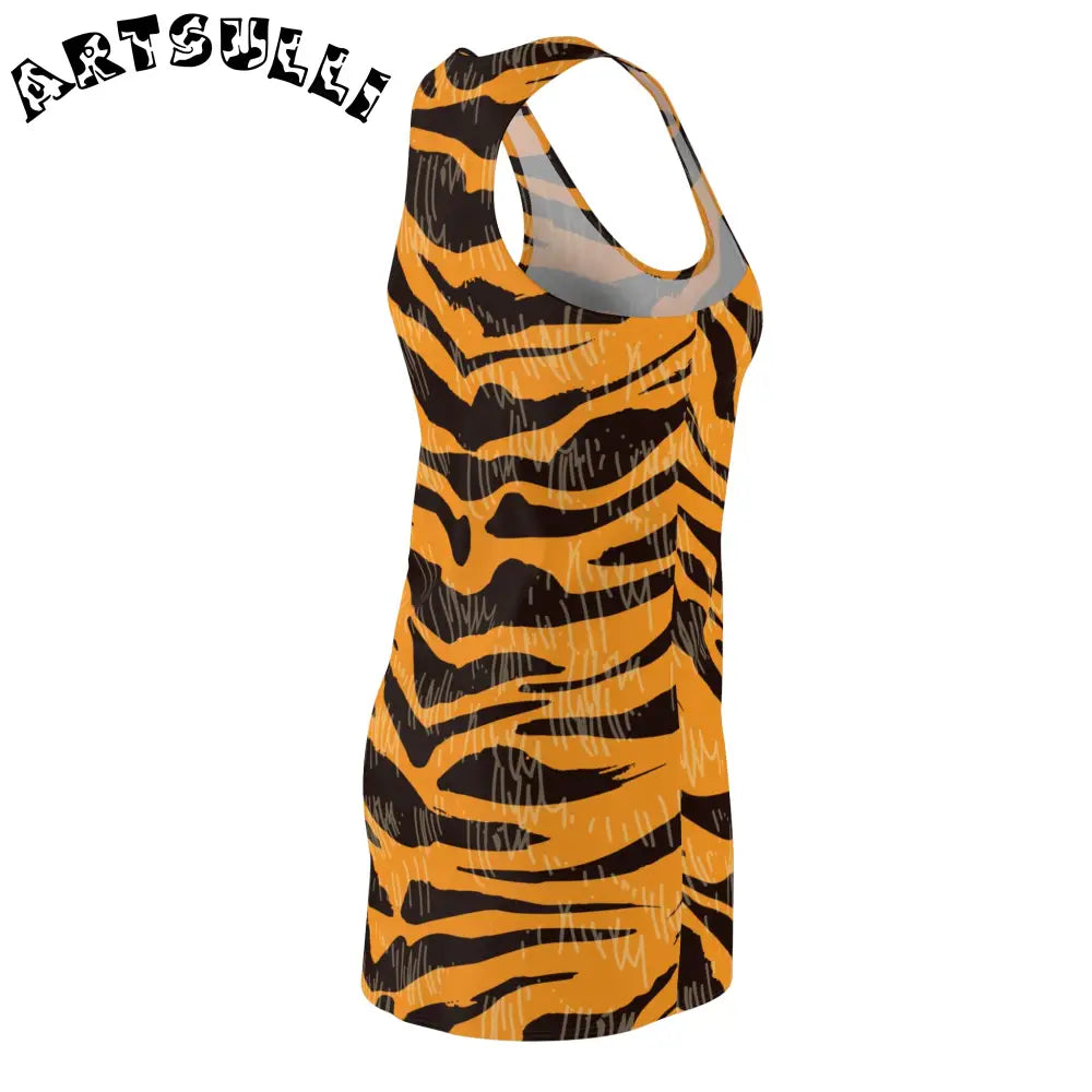 JAKKOUTTHEBXX Tiger Scratches Orange & Black Women’s Cut & Sew