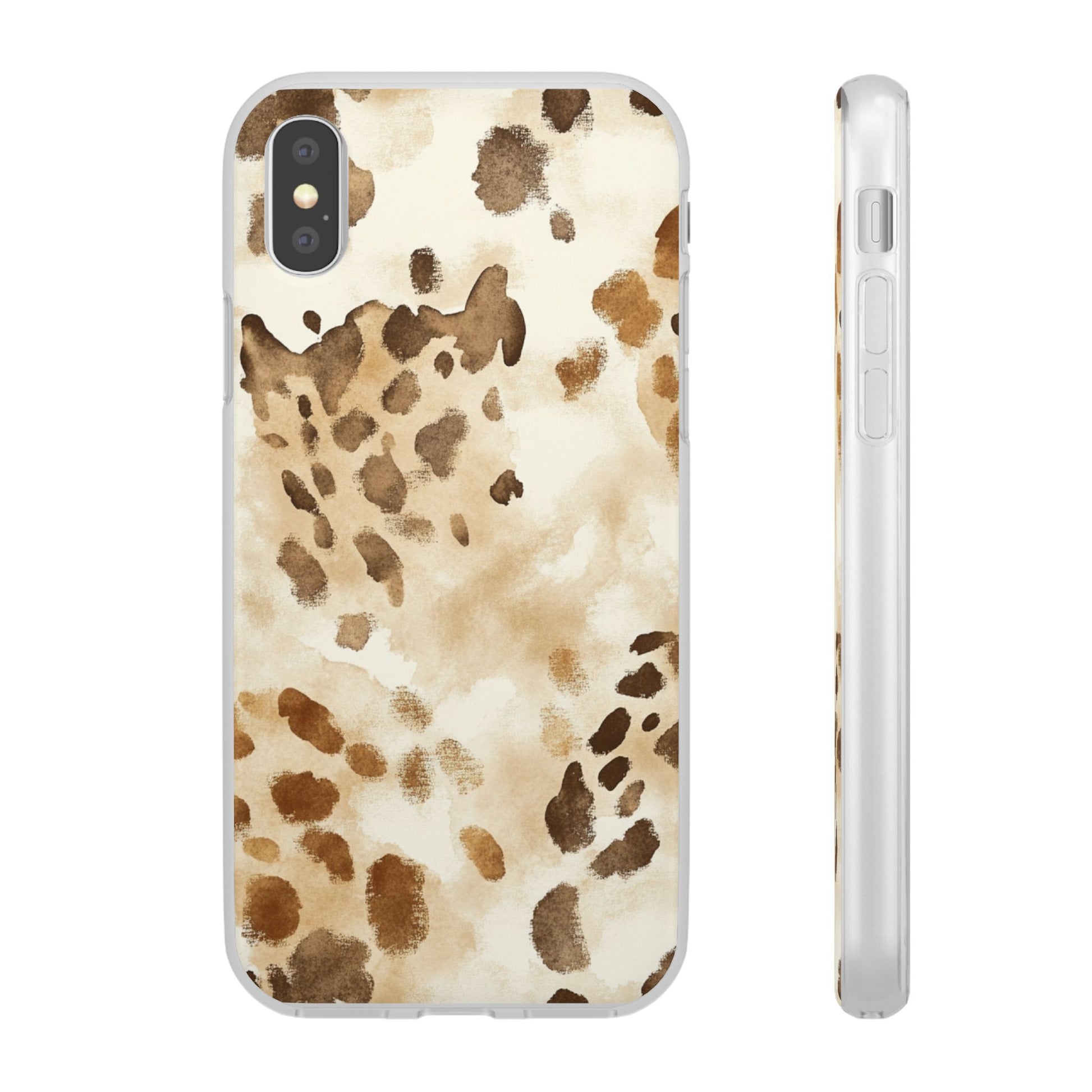 Brown and Beige Watercolor Dalmatian Phone Case, Artsulli - Art is Long, Life is Short, Phone Case, Size, iPhone X with gift packaging, , , , , 15880433171763716160