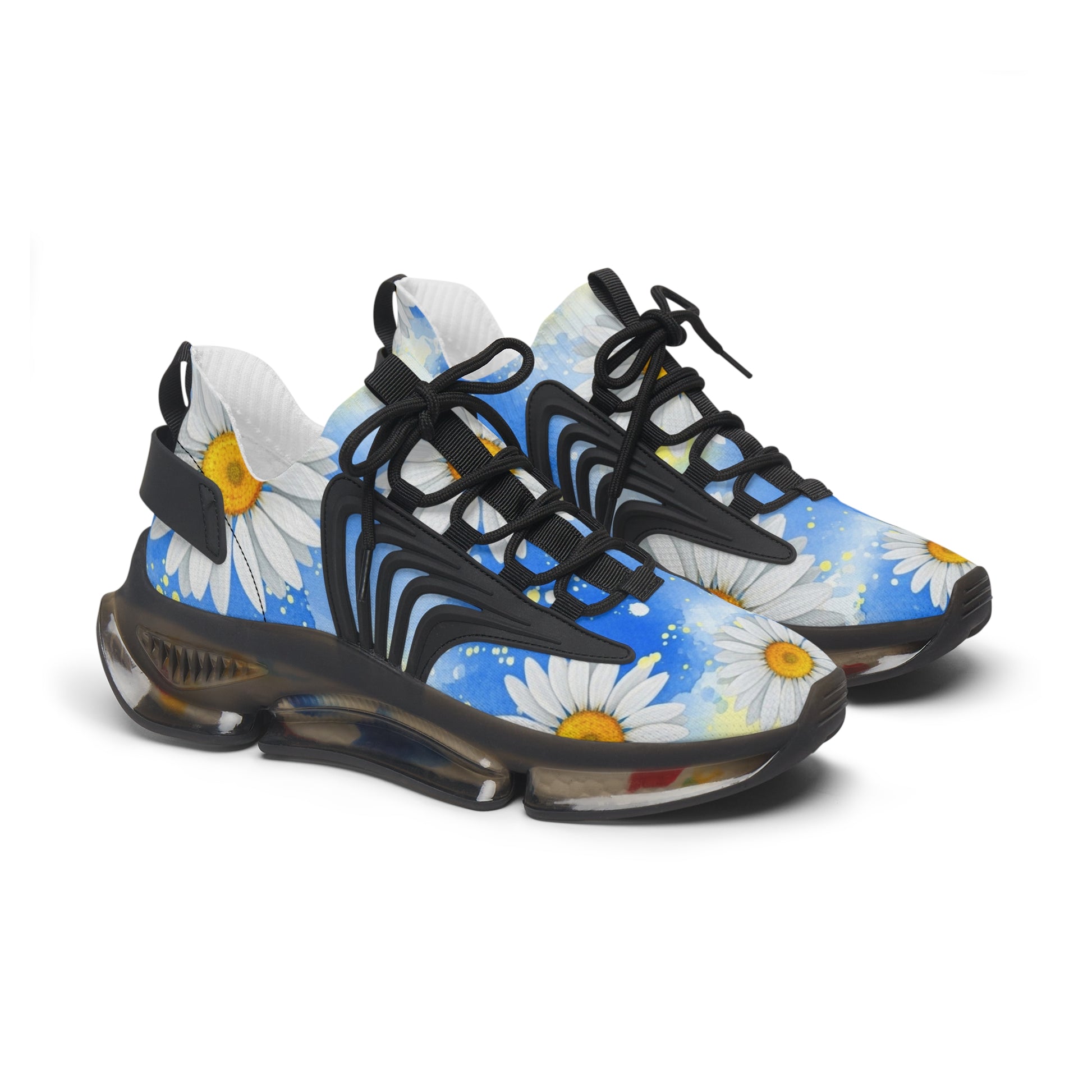 Daisies Women's Mesh Sneakers, Artsulli - Art is Long, Life is Short, Shoes, Color, Black sole, Size, US 5.5, , , 10019112984121115718