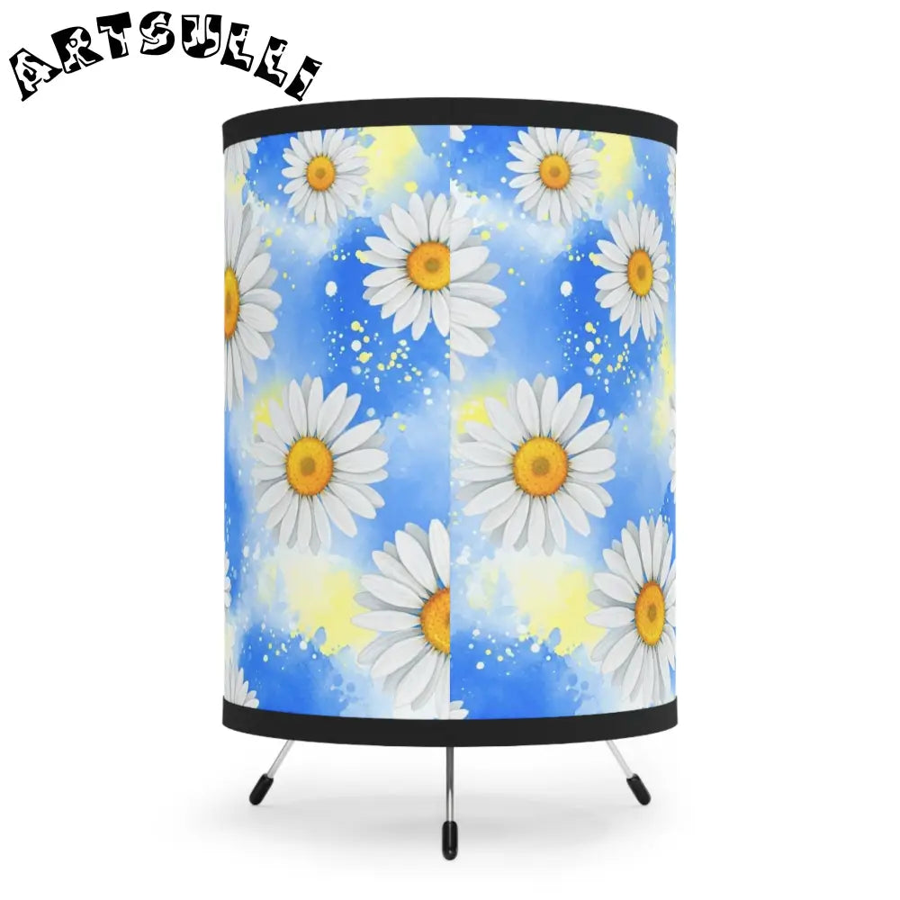JAKKOUTTHEBXX Daisies Tripod Lamp with High-Res Printed Shade US\CA