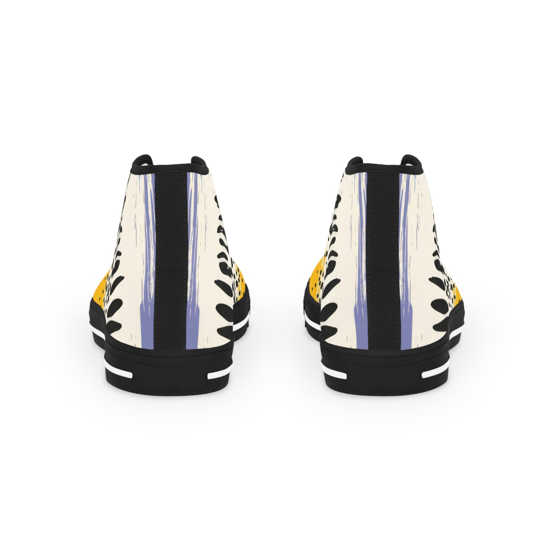 Rae Zebra Rhapsody Men's High Top Sneakers, Artsulli - Art is Long, Life is Short, Shoes, , , , , , , 