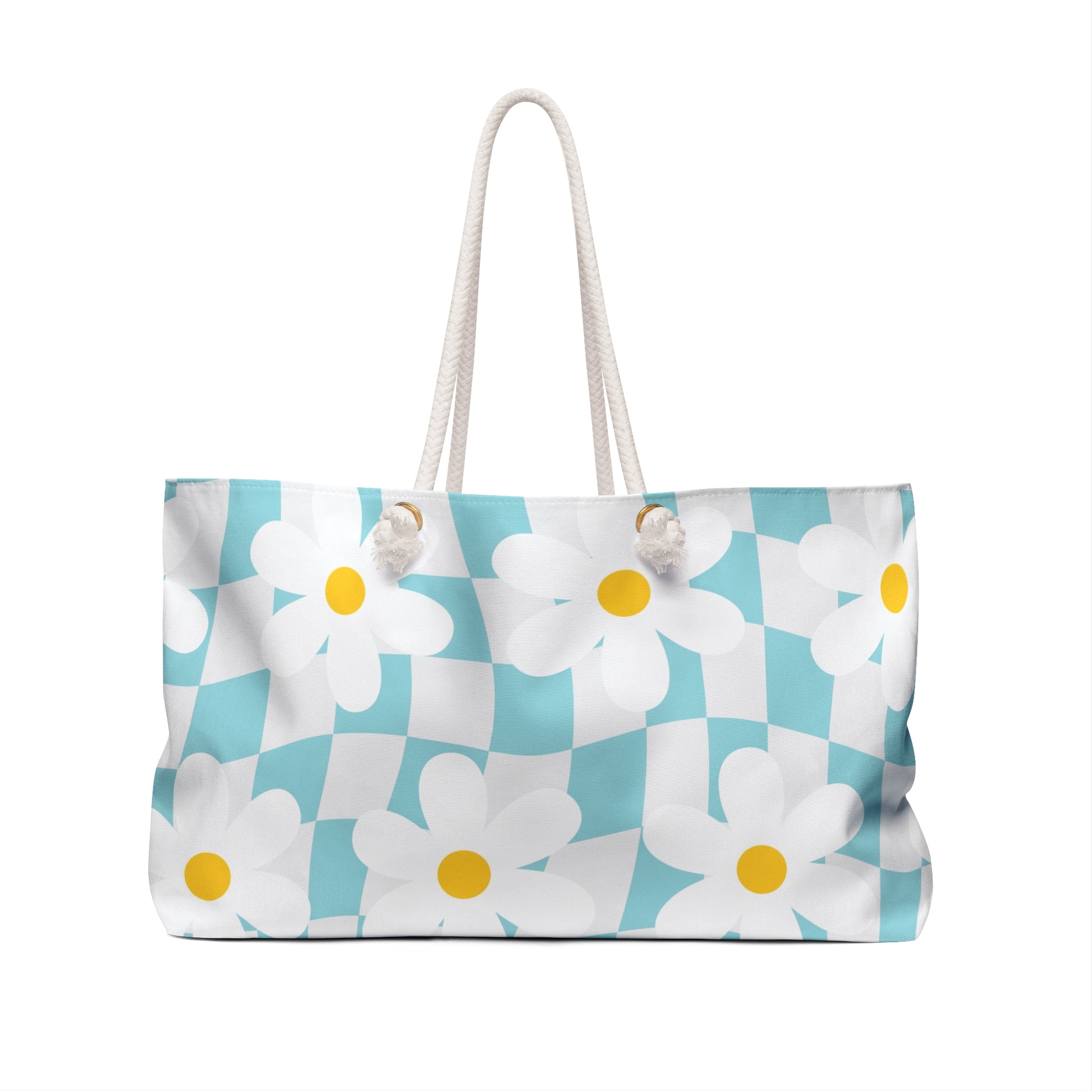 Trippy Check Garden Weekender Bag, Artsulli - Art is Long, Life is Short, Bags, , , , , , , 