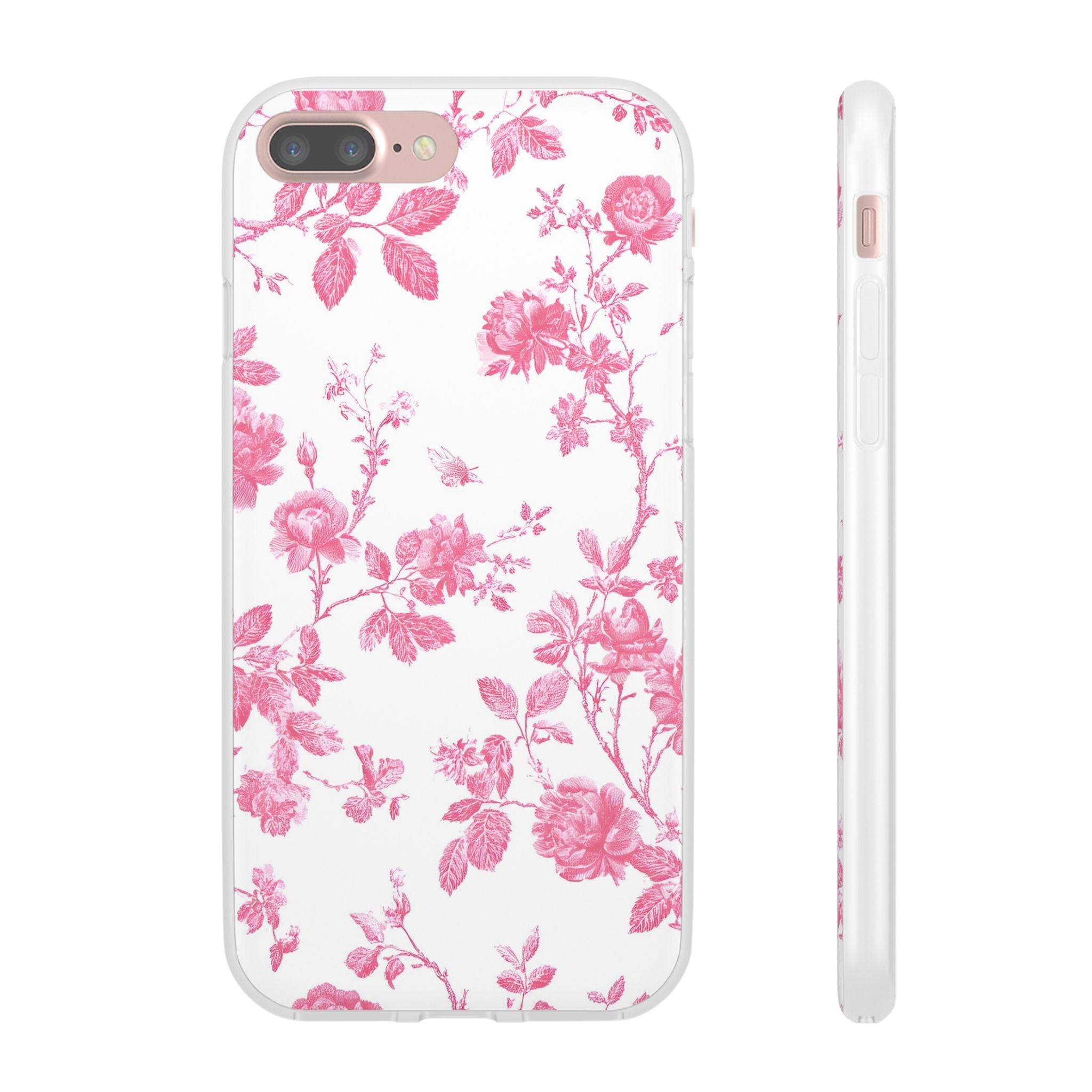 Pink and White Floral iPhone Case