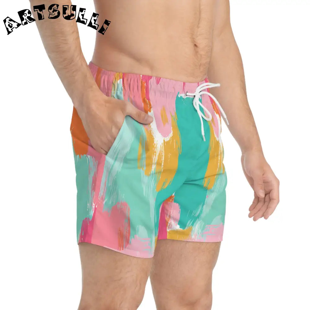 JAKKOUTTHEBXX Preppy Pixel II Bloom Swim Trunks (AOP) JAKKOUTTHEBXX