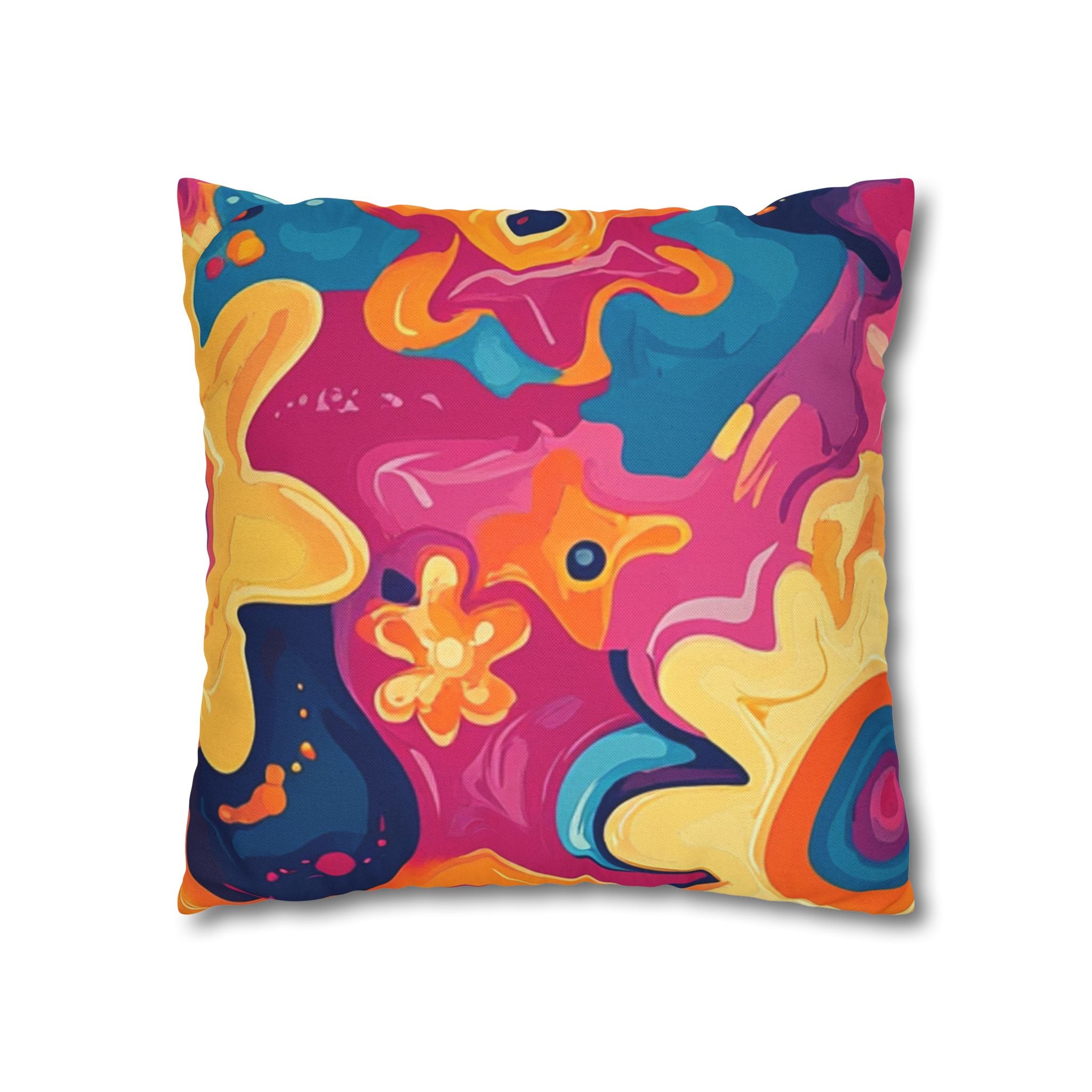 Spun Polyester Square Pillowcase