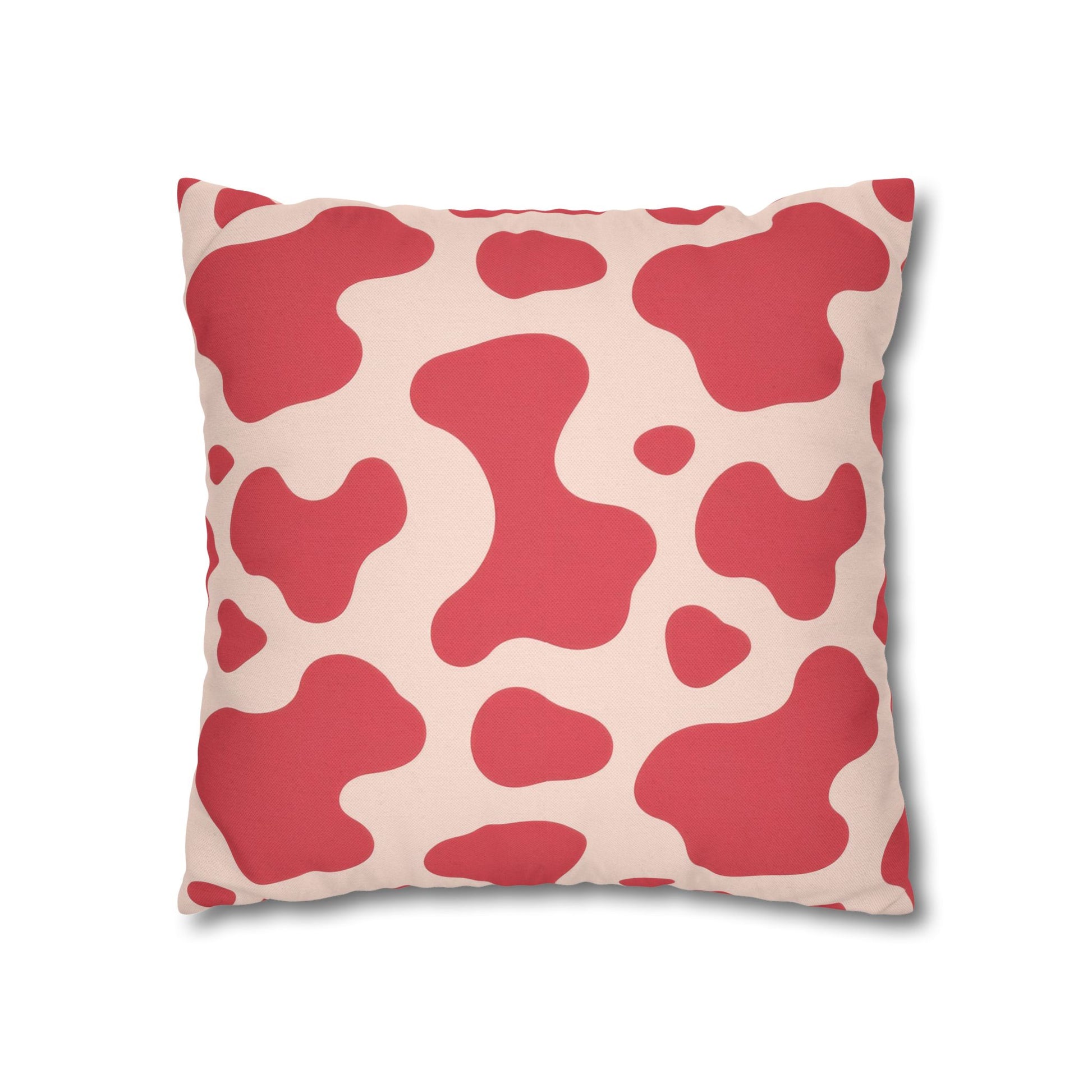 Red Jungle Cow Spun Polyester Square Pillowcase, Artsulli - Art is Long, Life is Short, Home Decor, , , , , , , 