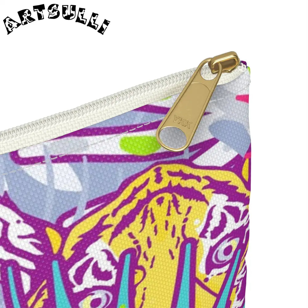 JAKKOUTTHEBXX Tropical Floral Tigers Torquise and Purple Accessory