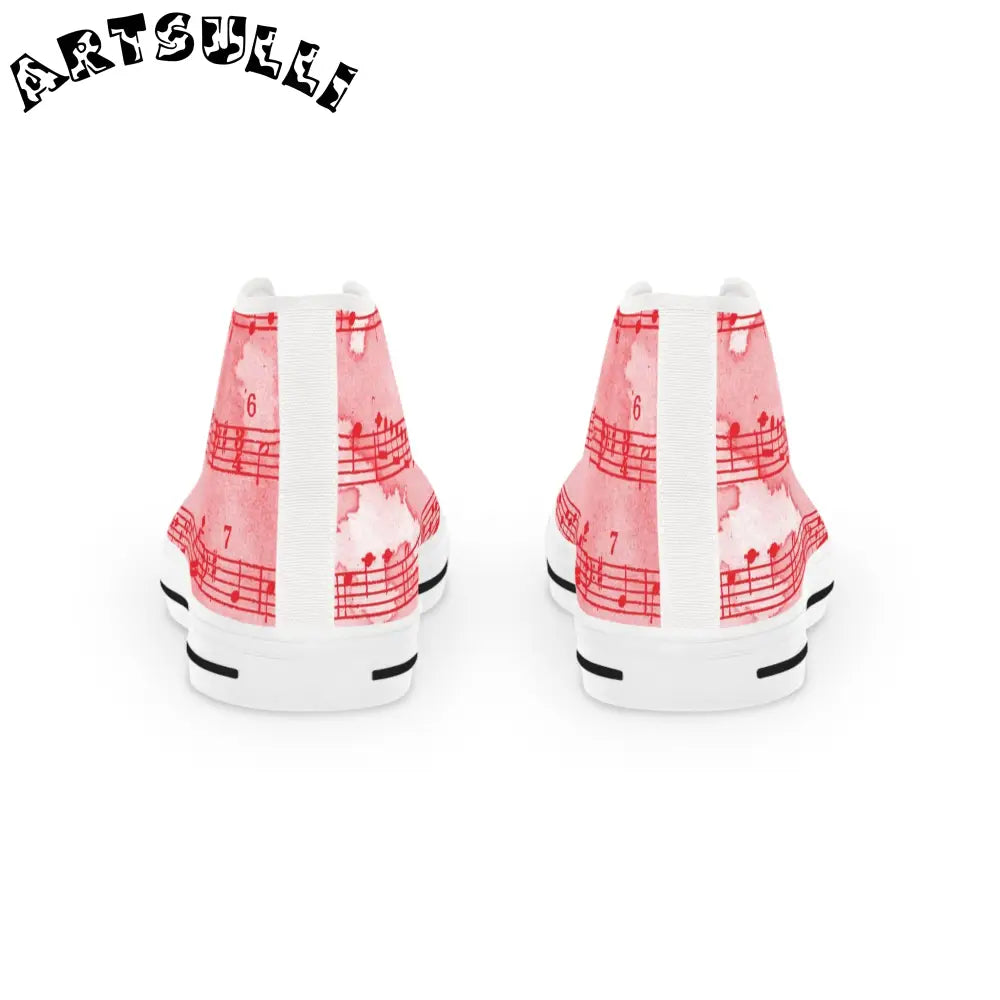 JAKKOUTTHEBXX Pink Music Notes High-Top Sneakers 2025