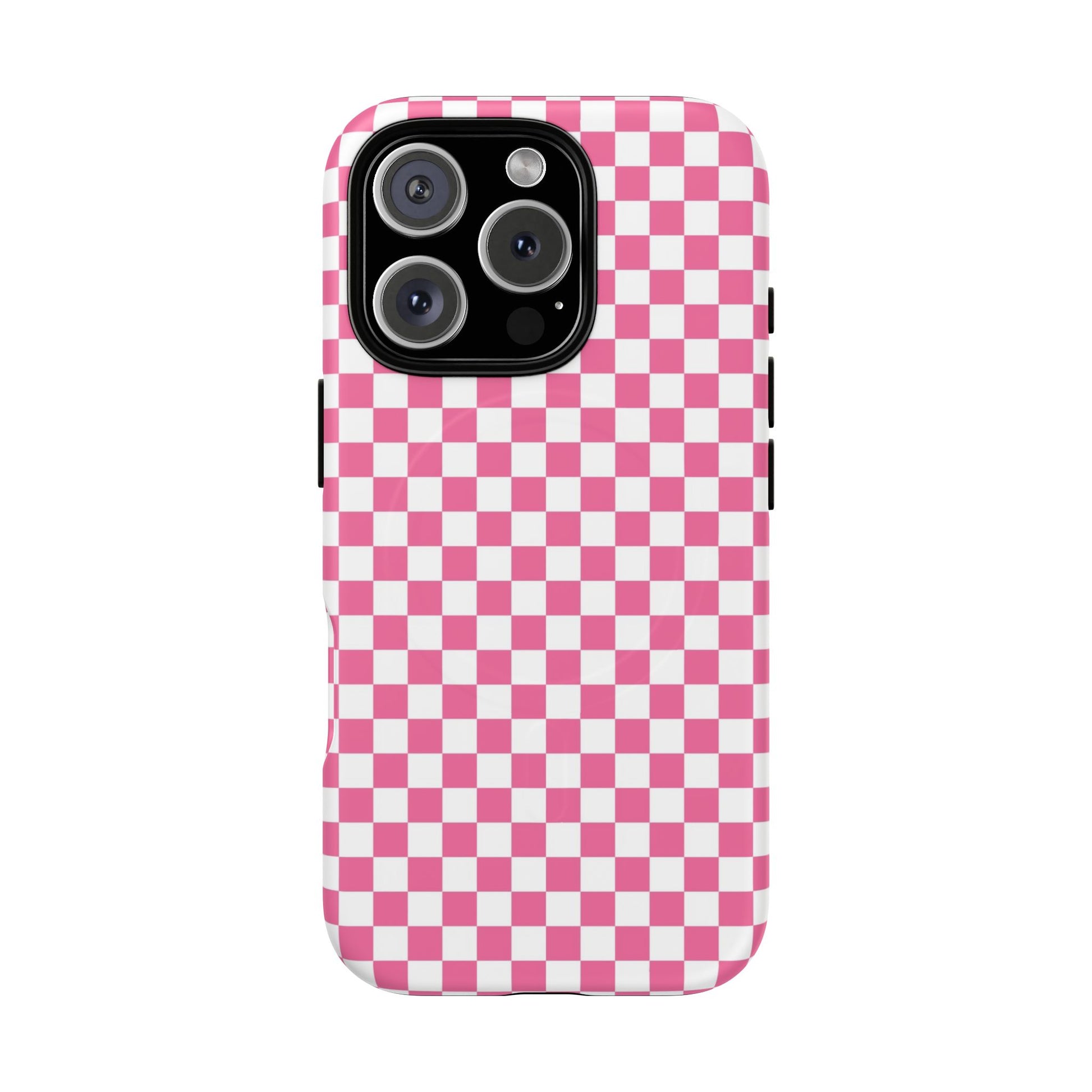 Yuyushiki Pink Check Tough Magnetic Cases, Artsulli - Art is Long, Life is Short, Phone Case, Size, iPhone 16 Pro, Surface, Matte, , , 29479618936402350354