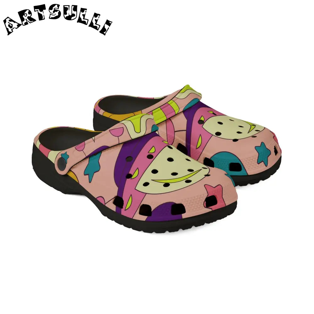 JAKKOUTTHEBXX Retropunk Alien Rave EVA Foam Rubber Shoes (AOP)