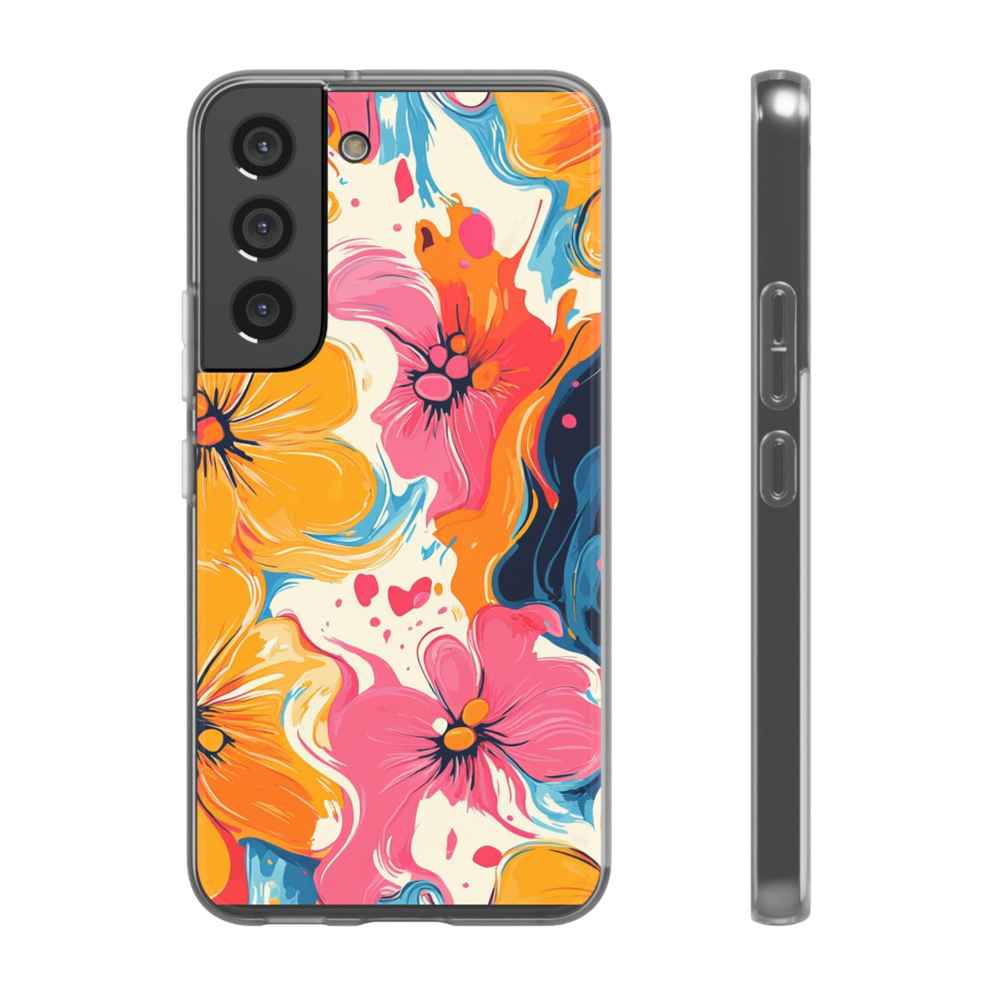 Vibrant Abstract Floral Flexi Case, Artsulli - Art is Long, Life is Short, Phone Case, Size, Samsung Galaxy S22, , , , , 49536541203000536057