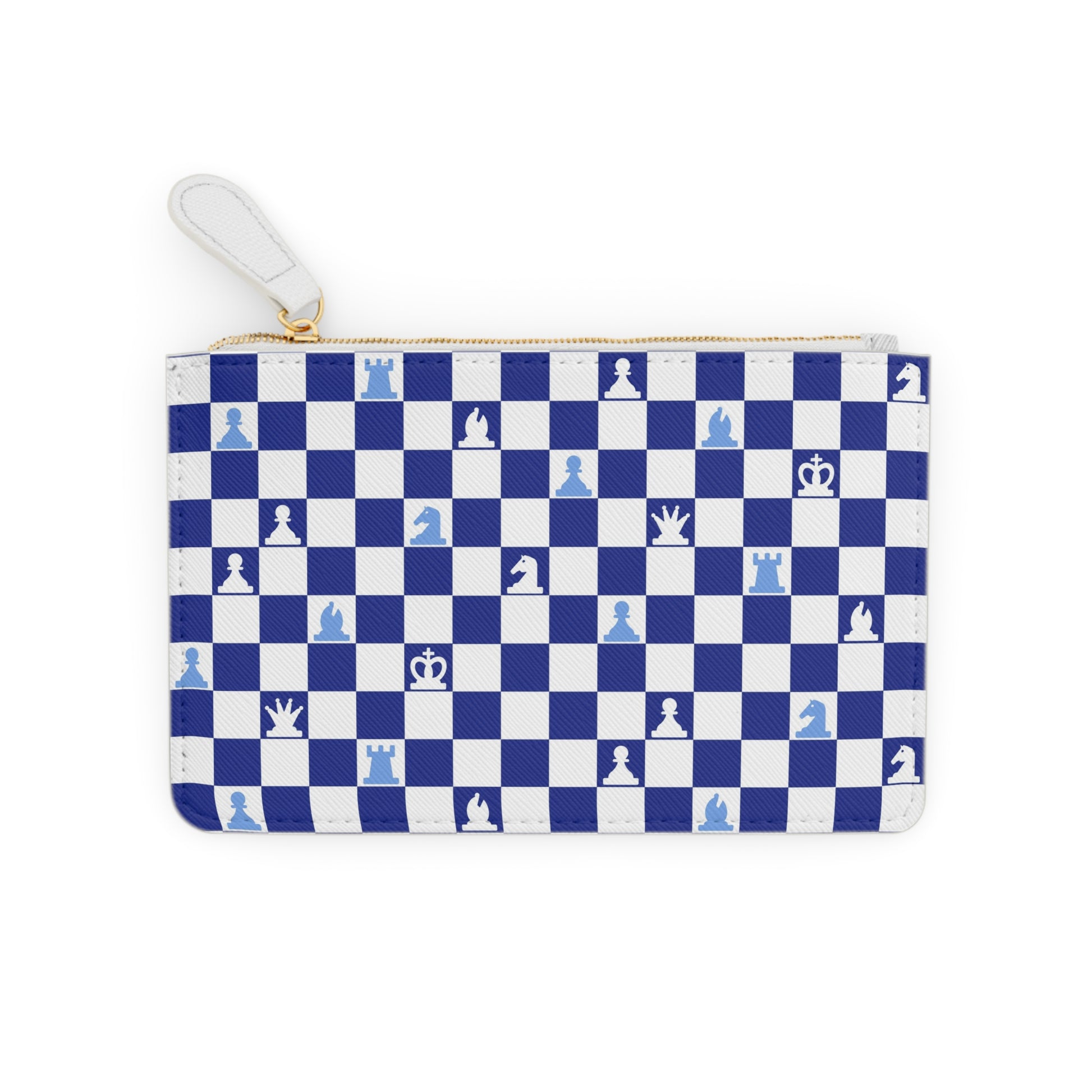 Chessboard Navy Blue Mini Clutch Bag, Artsulli - Art is Long, Life is Short, Bags, , , , , , , 