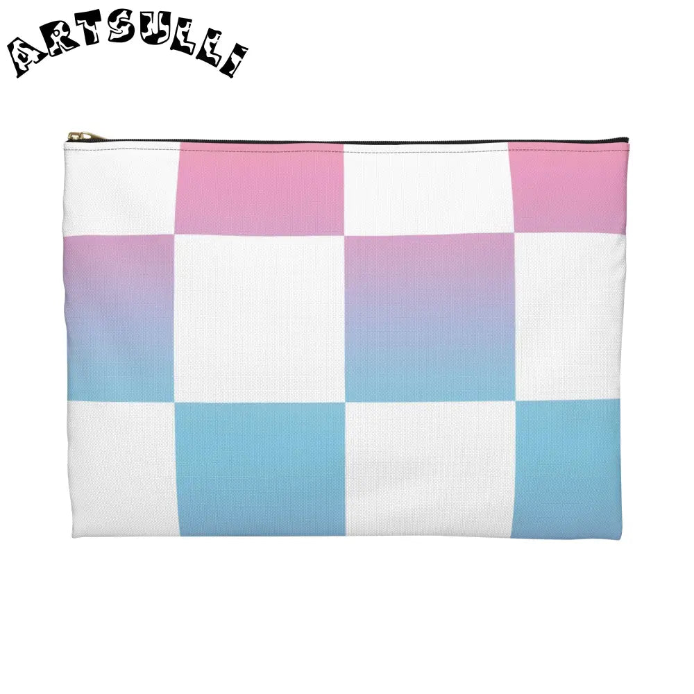 JAKKOUTTHEBXX Vaporwave Check Accessory Pouch JAKKOUTTHEBXX Artsulli