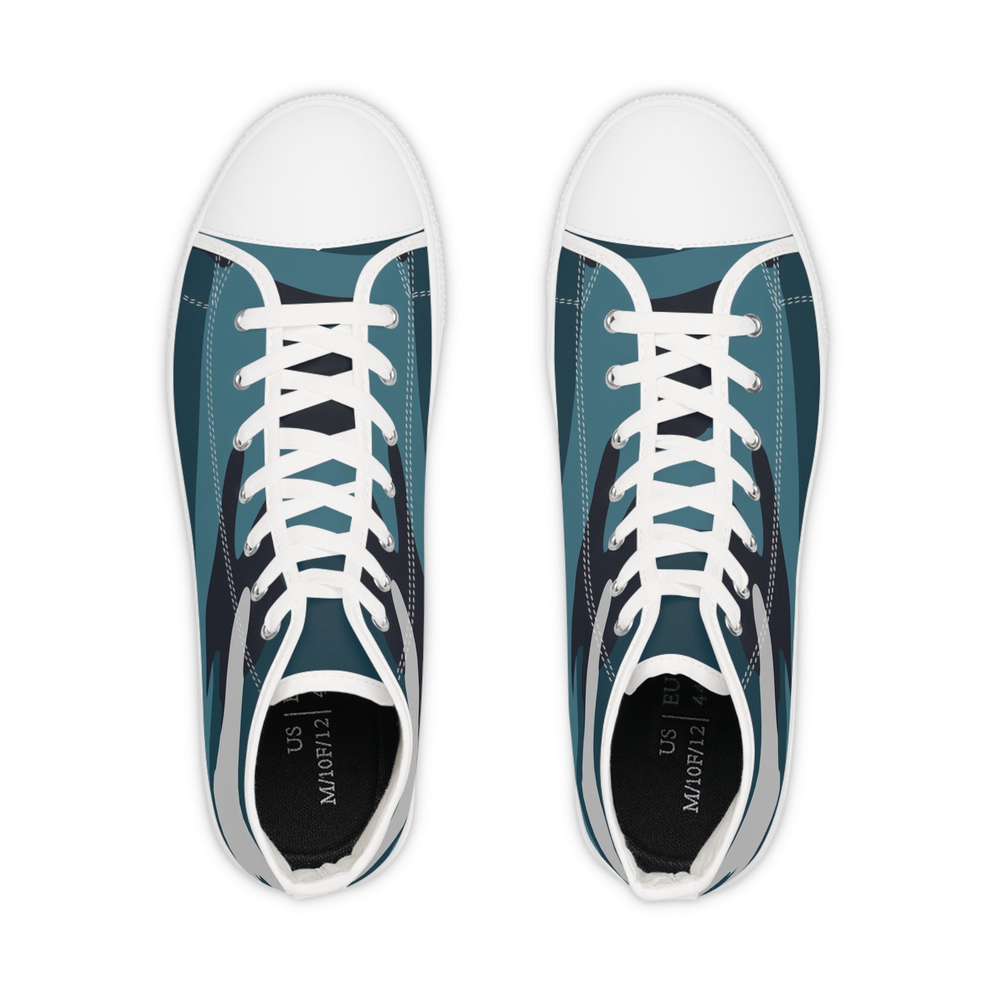 Blue Camouflage Men's High Top Sneakers, Artsulli - Art is Long, Life is Short, Shoes, , , , , , , 