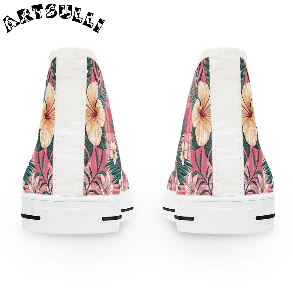JAKKOUTTHEBXX Plaid x Floral III Pink and Green Women’s High Top