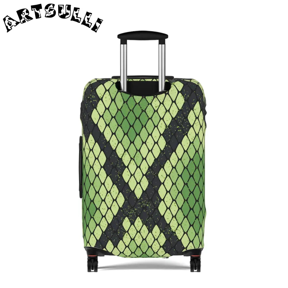 JAKKOUTTHEBXX Snake Skin Green and Black Luggage Cover JAKKOUTTHEBXX